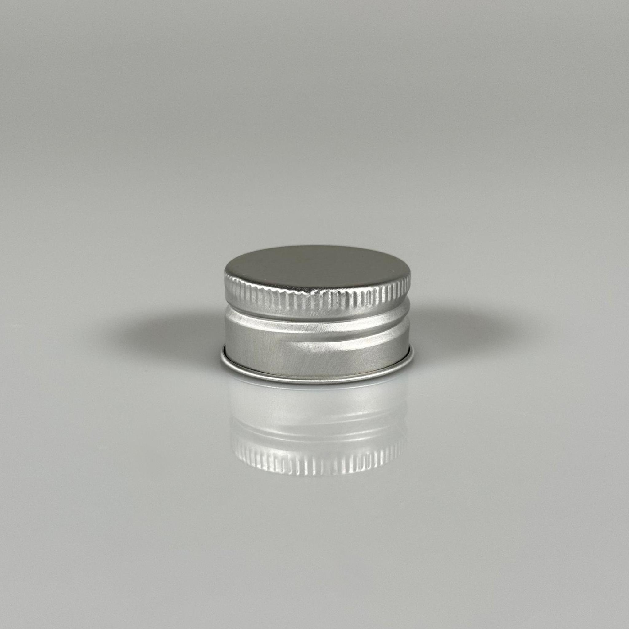 31/18 MM VİDALI METAL ALÜMİNYUM GÜMÜŞ KAPAK - 31 MM VİDALI AĞIZ DORİKA, MARASKA, GALON ŞİŞELER İÇİN ELLE KAPANABİLİR METAL KAPAK