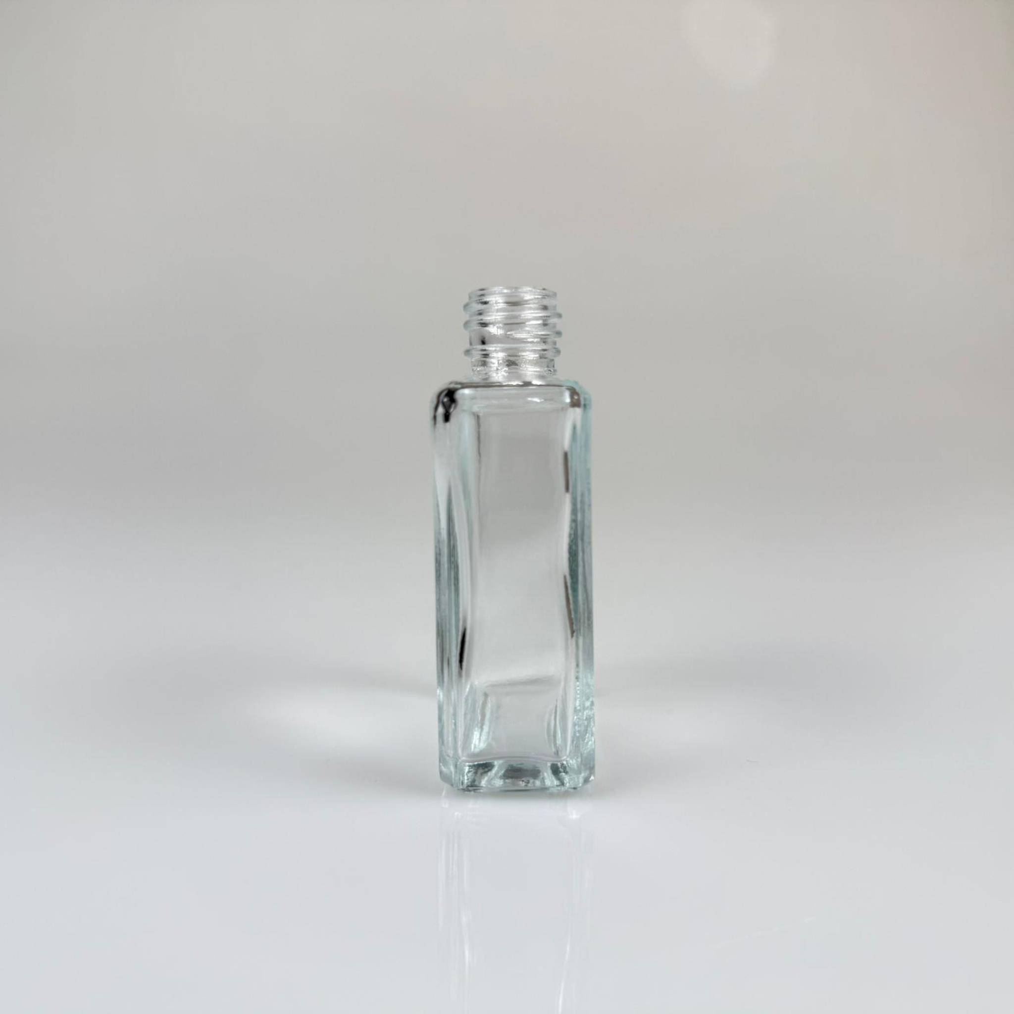 40 CC YASSI DİKDÖRTGEN KÖŞELİ KISA CAM ŞİŞE - 18 MM AĞIZ - 40 ML PRESTİJLİ ŞİŞE