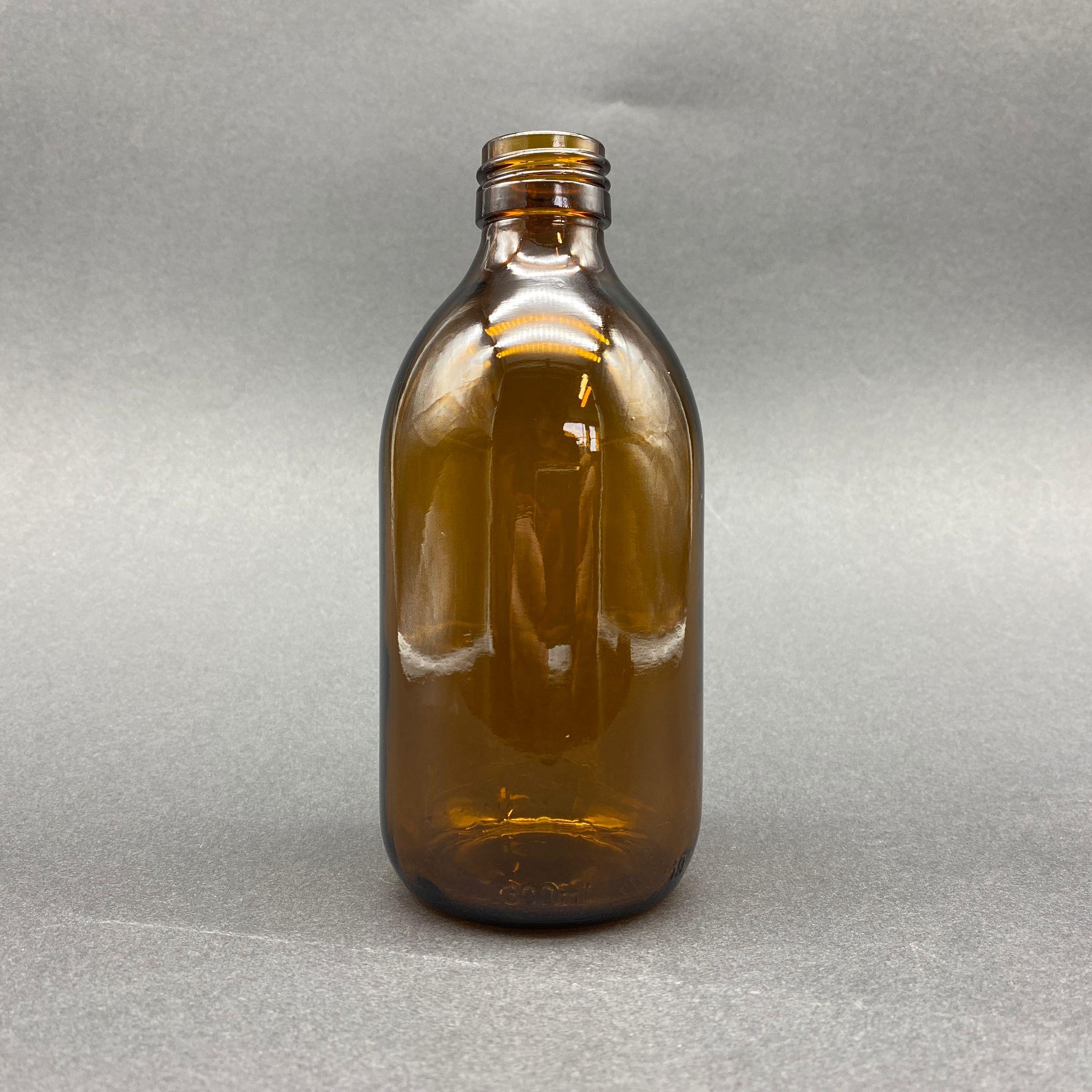 300 CC AMBER CAM ŞİŞE KAPAKSIZ (28 AĞIZ) - 300 ML CAM ECZA ŞİŞESİ  - KAHVERENGİ  ŞİŞECAM STOK KODU 716430