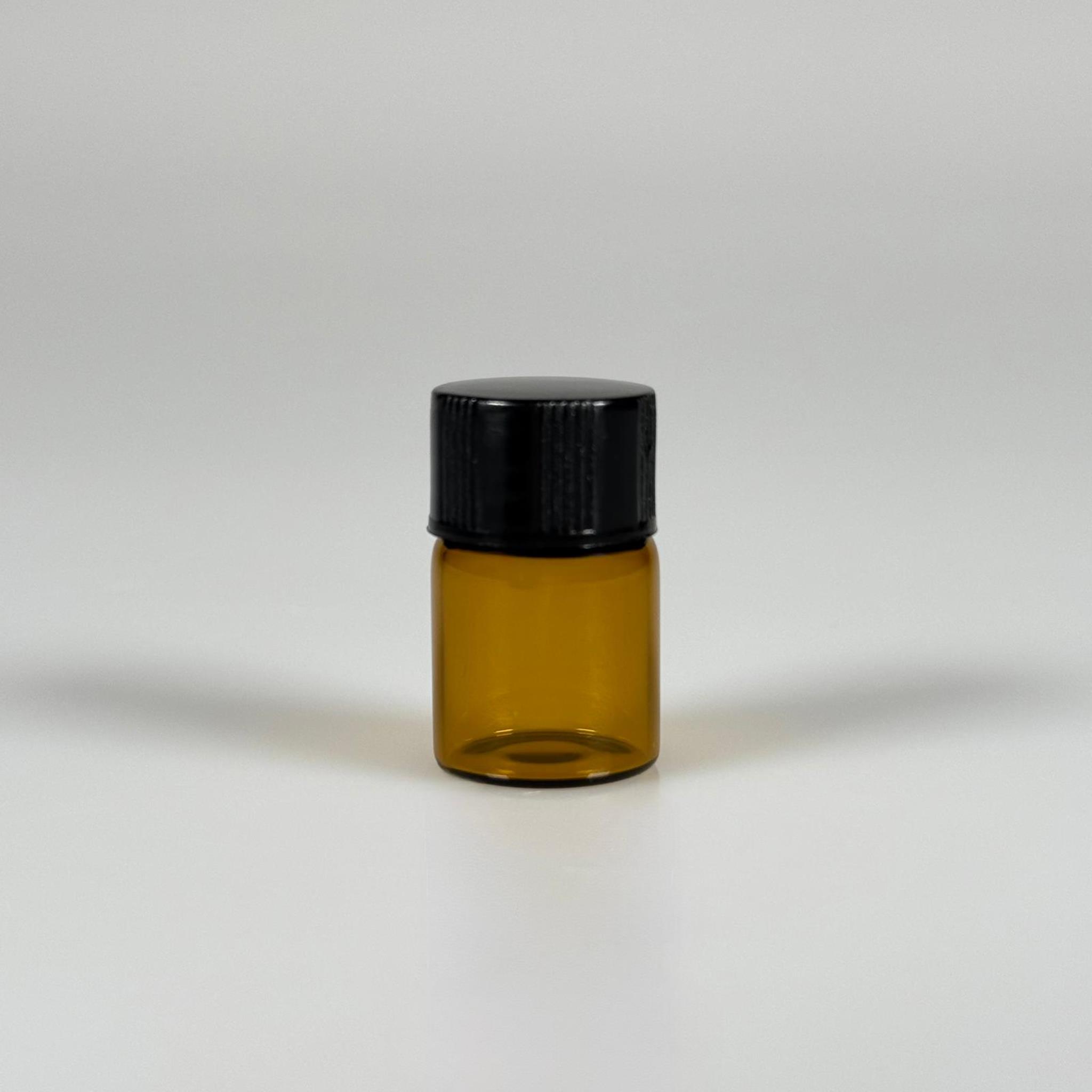2 CC AMBER CAM ŞİŞE - SİYAH KAPAKLI - 2 ML KAPAKLI CAM ŞİŞE