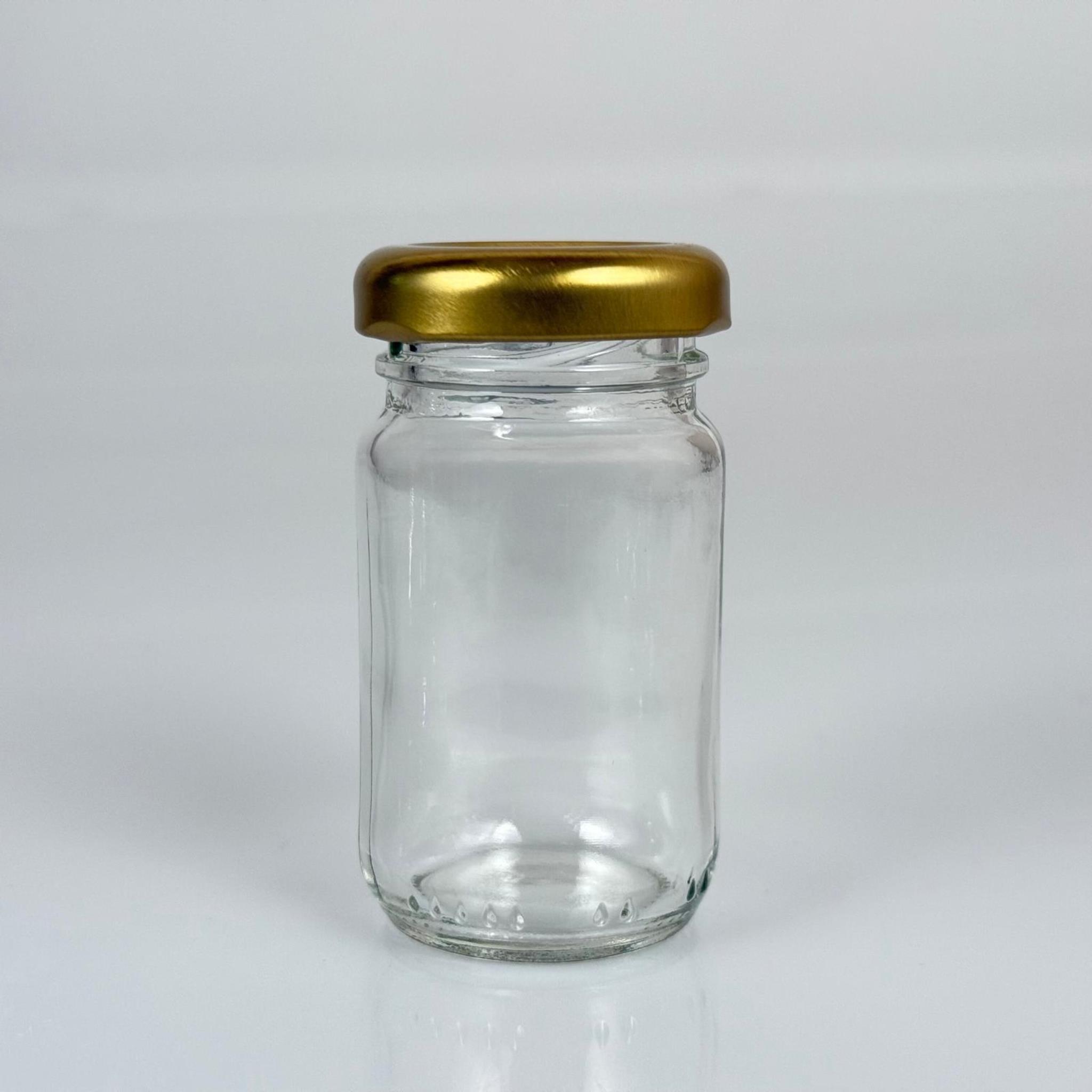 67 CC CAM KAVANOZ - GOLD METAL KAPAKLI - 67 ML CAM KAVANOZ