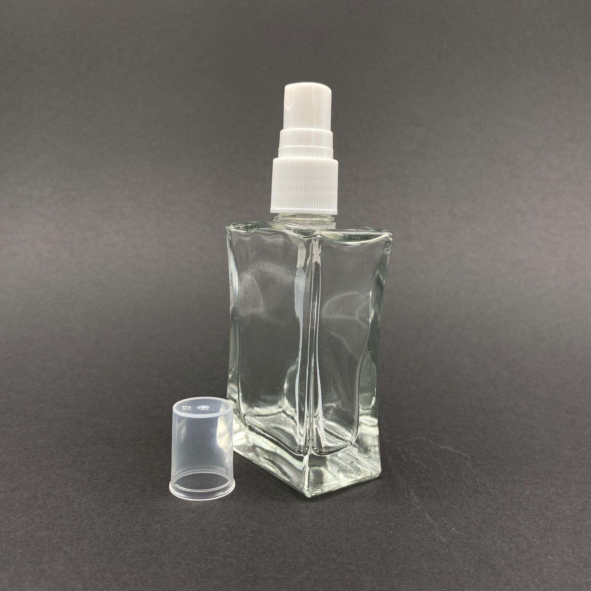 50 CC KÖŞELİ CAM ŞİŞE BEYAZ SPREYLİ TAKIM - 50 ML PARFÜM ŞİŞESİ - 1. KALİTE İTHAL CAM