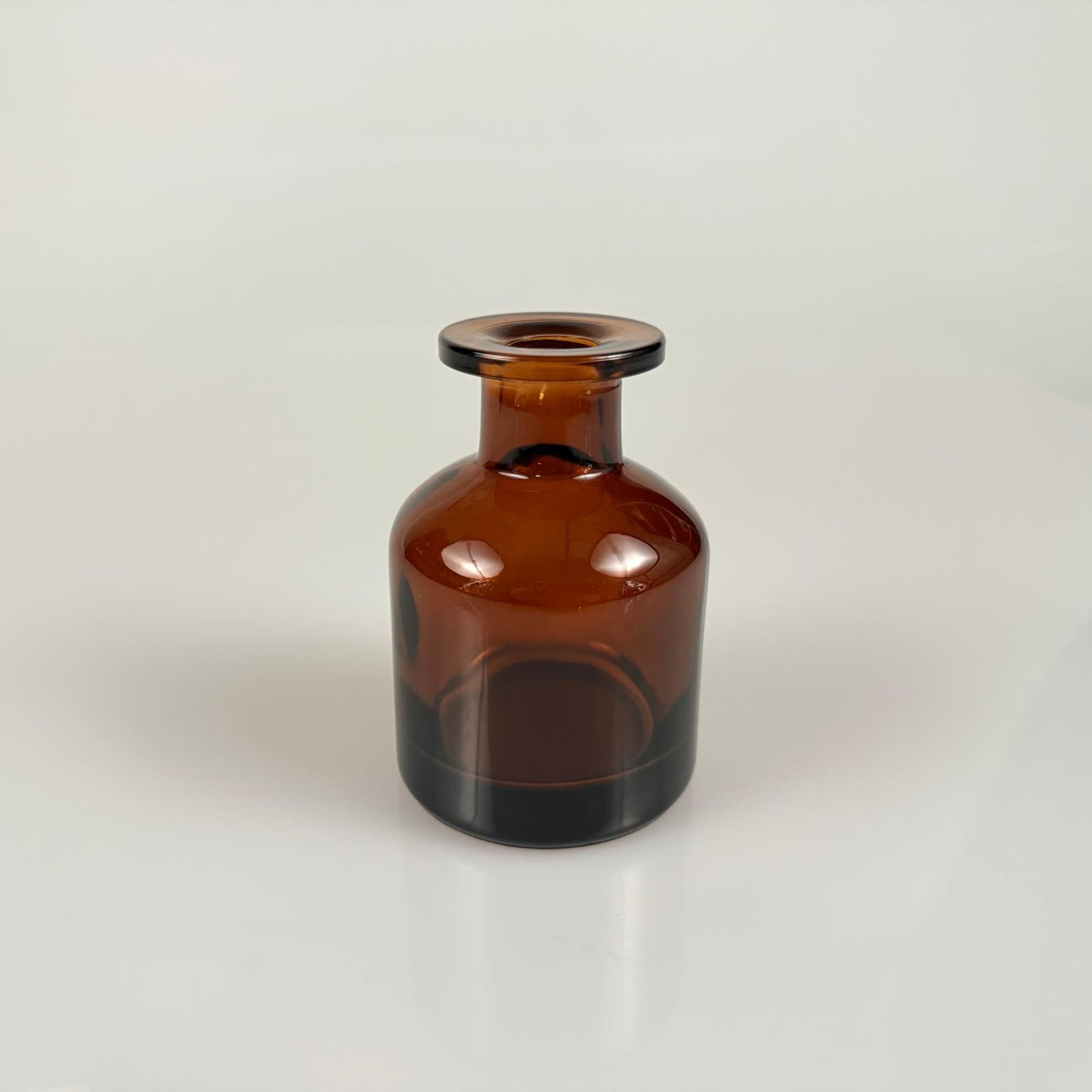 150 CC AMBER CAM BAMBU SİLİNDİR ODA KOKUSU ŞİŞESİ - 150 CC DİFFUSER CAM ŞİŞE ŞEFFAF - GEÇME AĞIZ