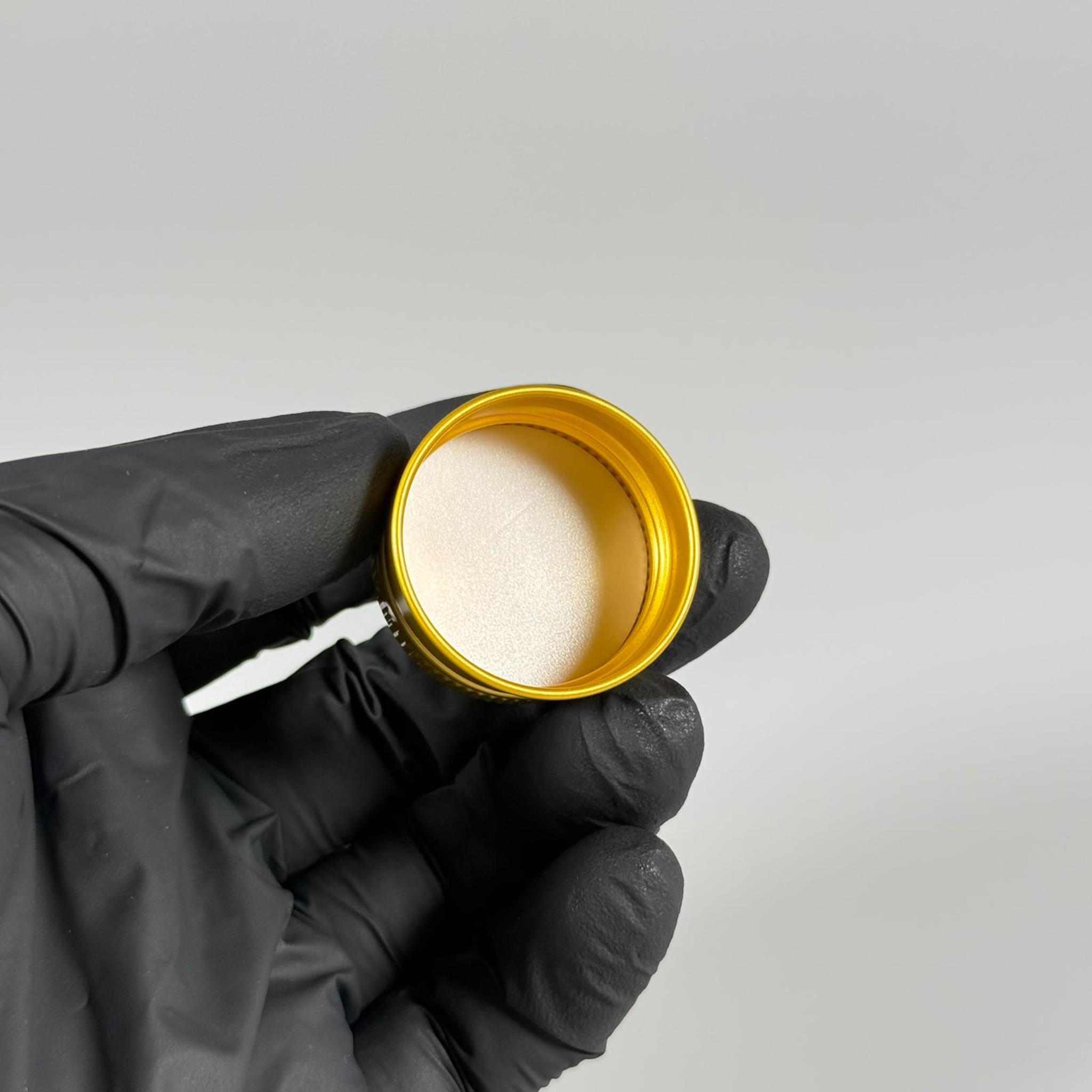 31/18 MM VİDALI METAL ALÜMİNYUM GOLD KAPAK - 31 MM VİDALI AĞIZ DORİKA, MARASKA, GALON ŞİŞELER İÇİN ELLE KAPANABİLİR METAL KAPAK