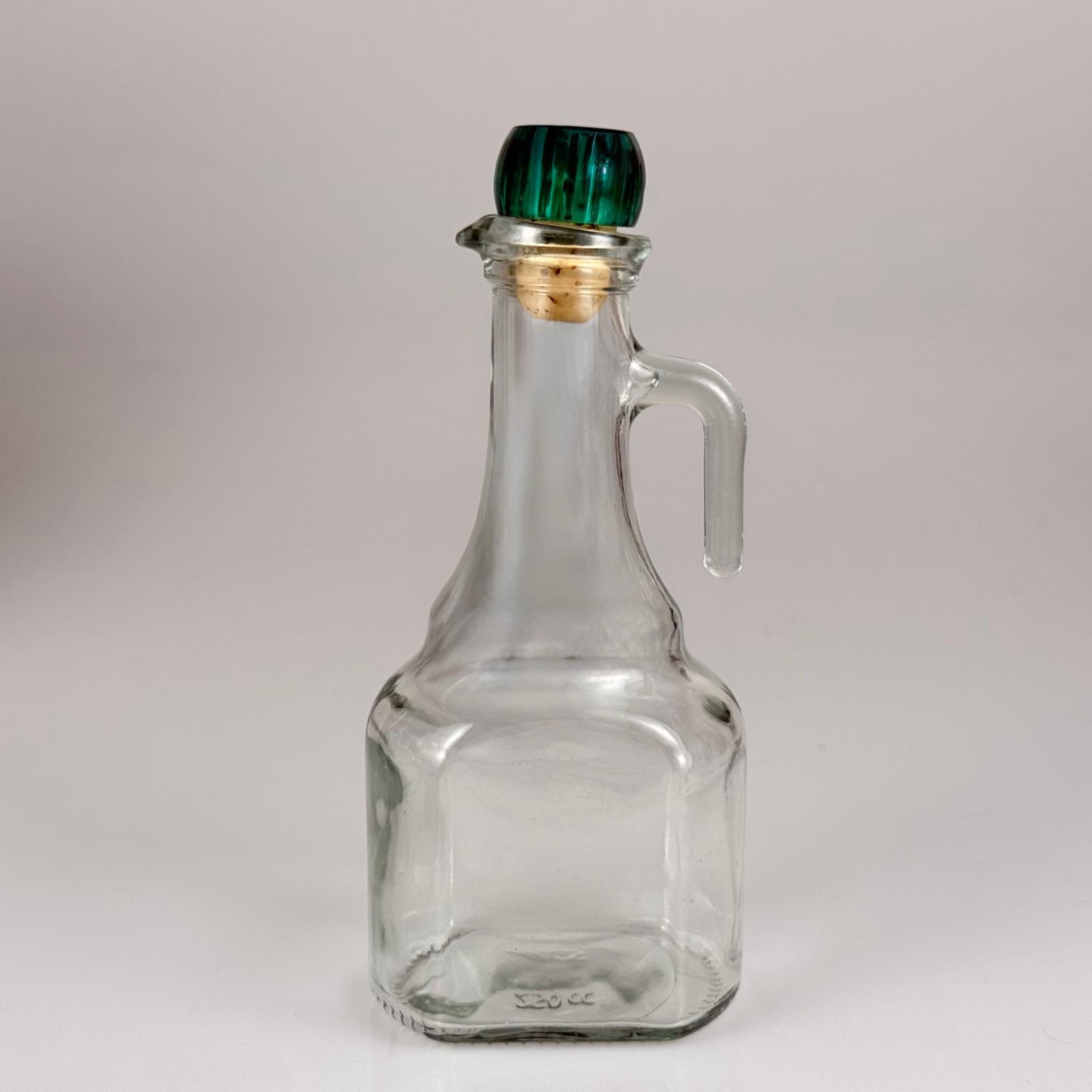 250 CC GAGALI KULPLU YAĞLIK CAM ŞİŞE - 250 ML GALON YAĞDANLIK ŞİŞE - YAĞ ŞİŞESİ - YEŞİL DOĞAL MANTAR TIPALI