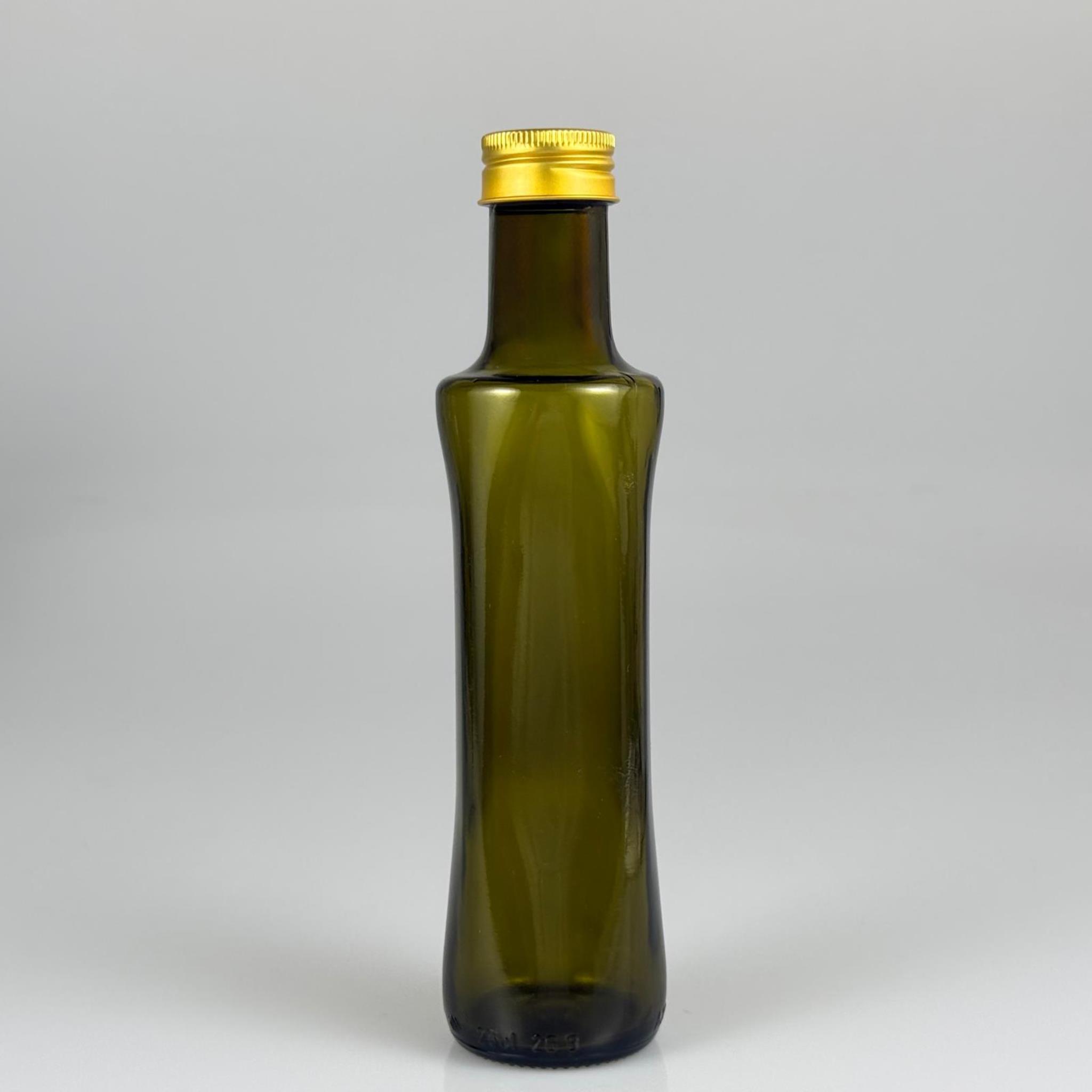 250 CC YEŞİL GEOLİVE CAM ŞİŞE - GOLD ALÜMİNYUM KAPAKLI - 250 ML OVAL ŞİŞE - GEOLİVE ŞİŞE 250 ML - zeytinyağı için renkli cam şişeleri