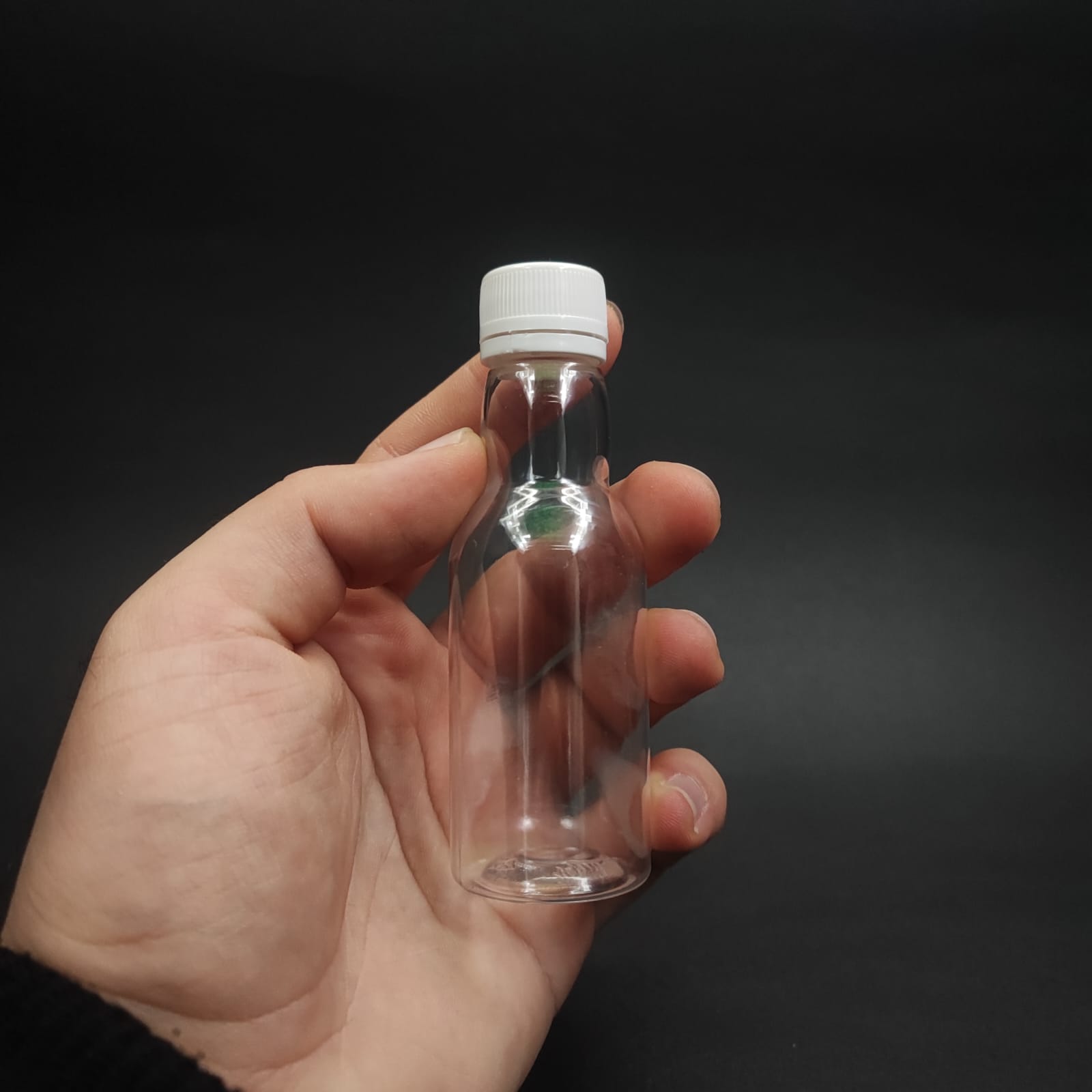 40 CC PET SHOT ŞİŞESİ - KİLİTLİ BEYAZ KAPAKLI KOLAJEN ŞİŞESİ - 40 ML BOĞAZLI PLASTİK ŞİŞE - ŞEFFAF (KİLİTLİ KAPAK SERTÇE BASTIRARAK KAPANIR)