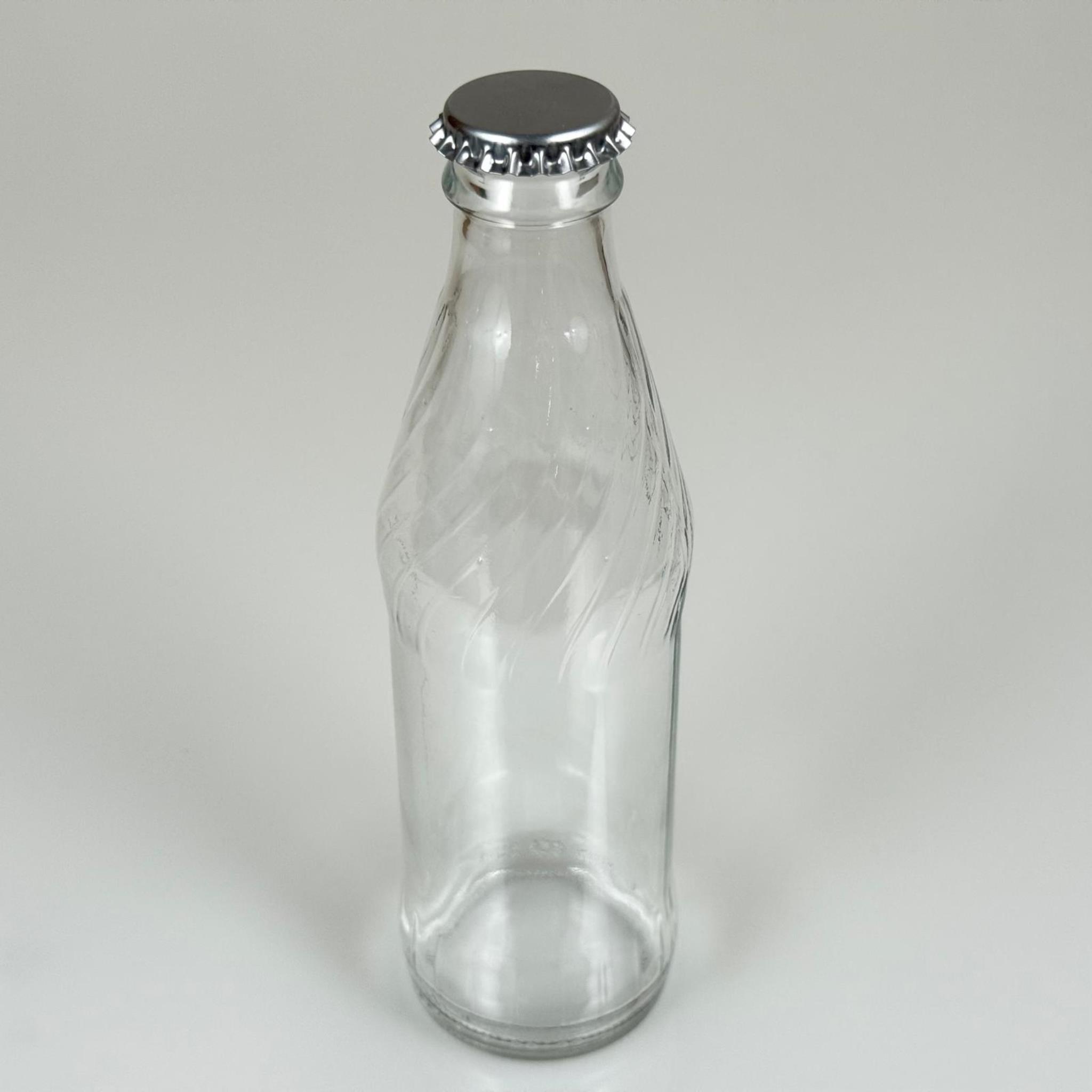 250 CC ŞEFFAF CAM GAZOZ ŞİŞESİ - GÜMÜŞ KAPAKLI - 250 ML SODA ŞİŞESİ - ŞİŞE VE KAPAK AYRI GELİR