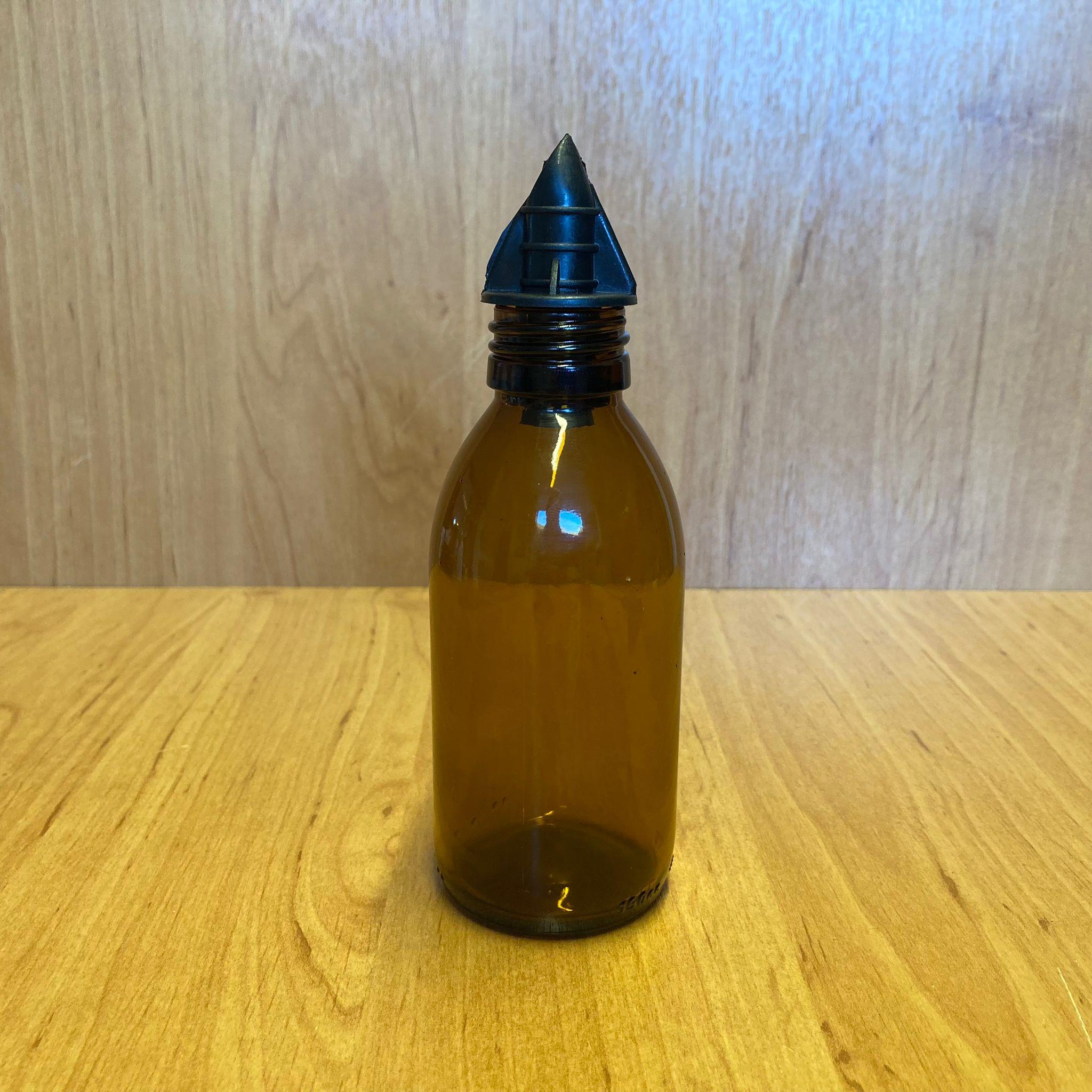 150 CC AMBER YAĞDANLIK ŞİŞESİ - 150 ML CAM YAĞLIK SİRKELİK ŞİŞE - SİYAH AKITICILI