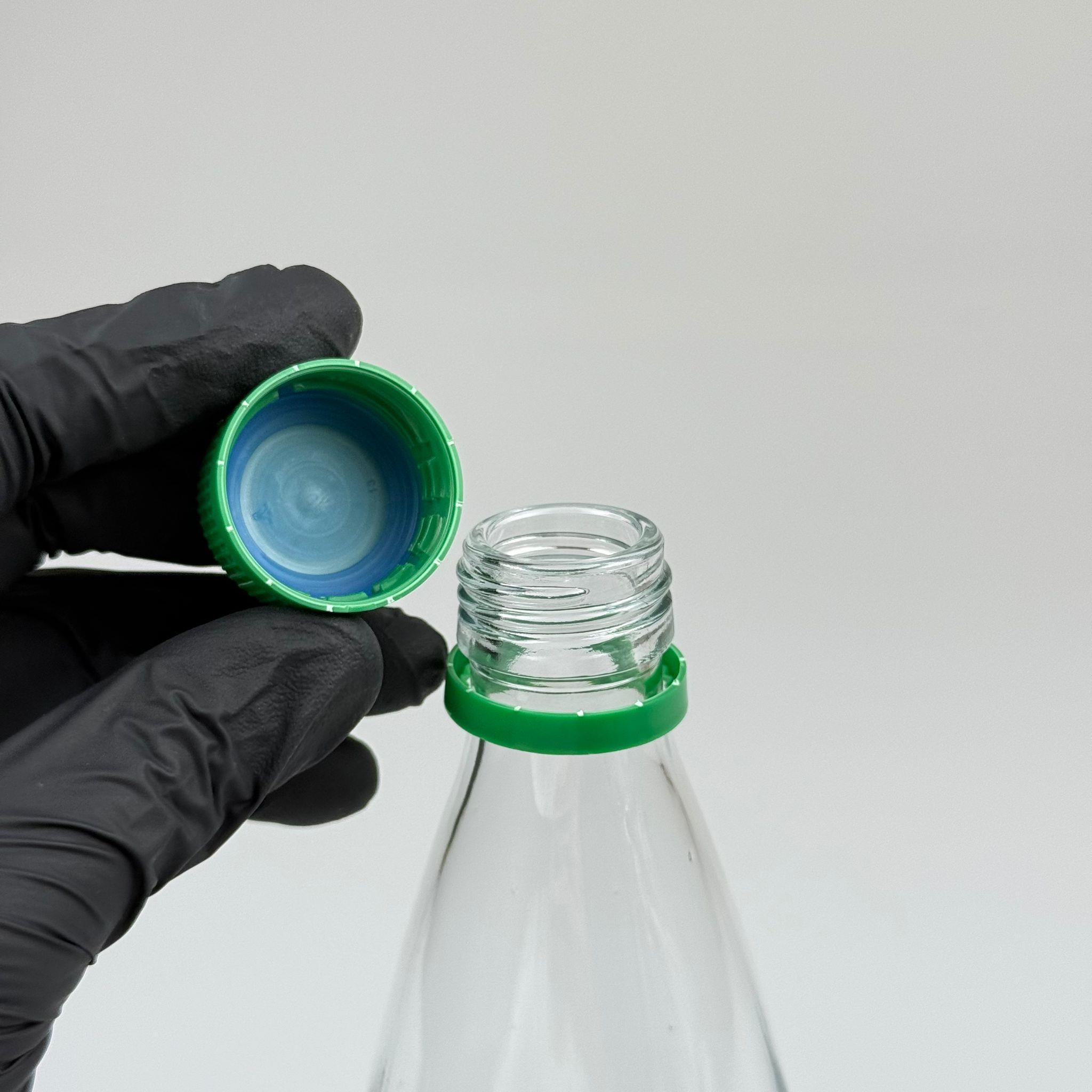 330 CC CAM ŞİŞE - YEŞİL KİLİTLİ KAPAKLI - 330 ML CAM ŞİŞE