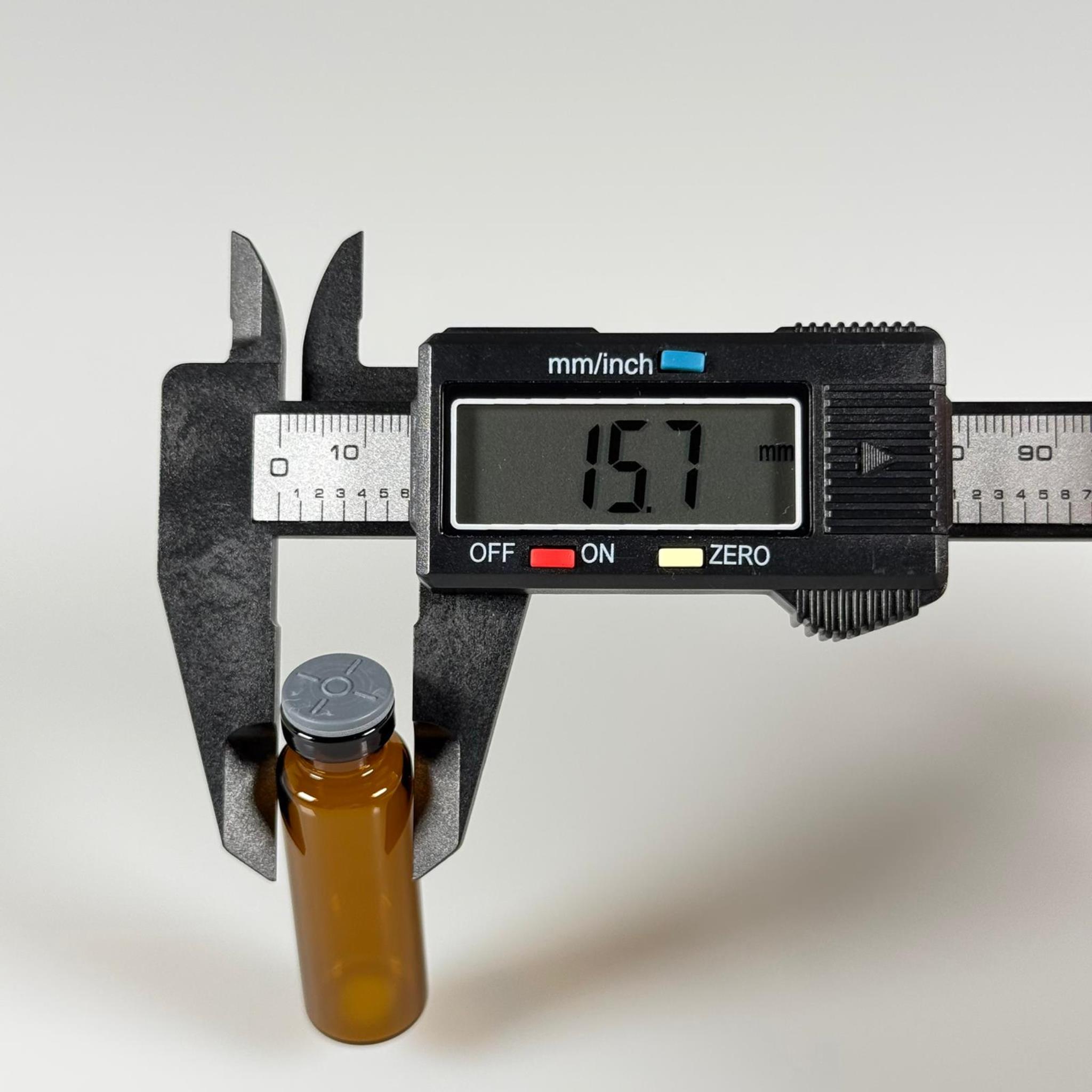 5 ML vial flakon şişe - 13 ağız 5 cc amber cam ilaç şişesi + kauçuk butil enjektör tıpası