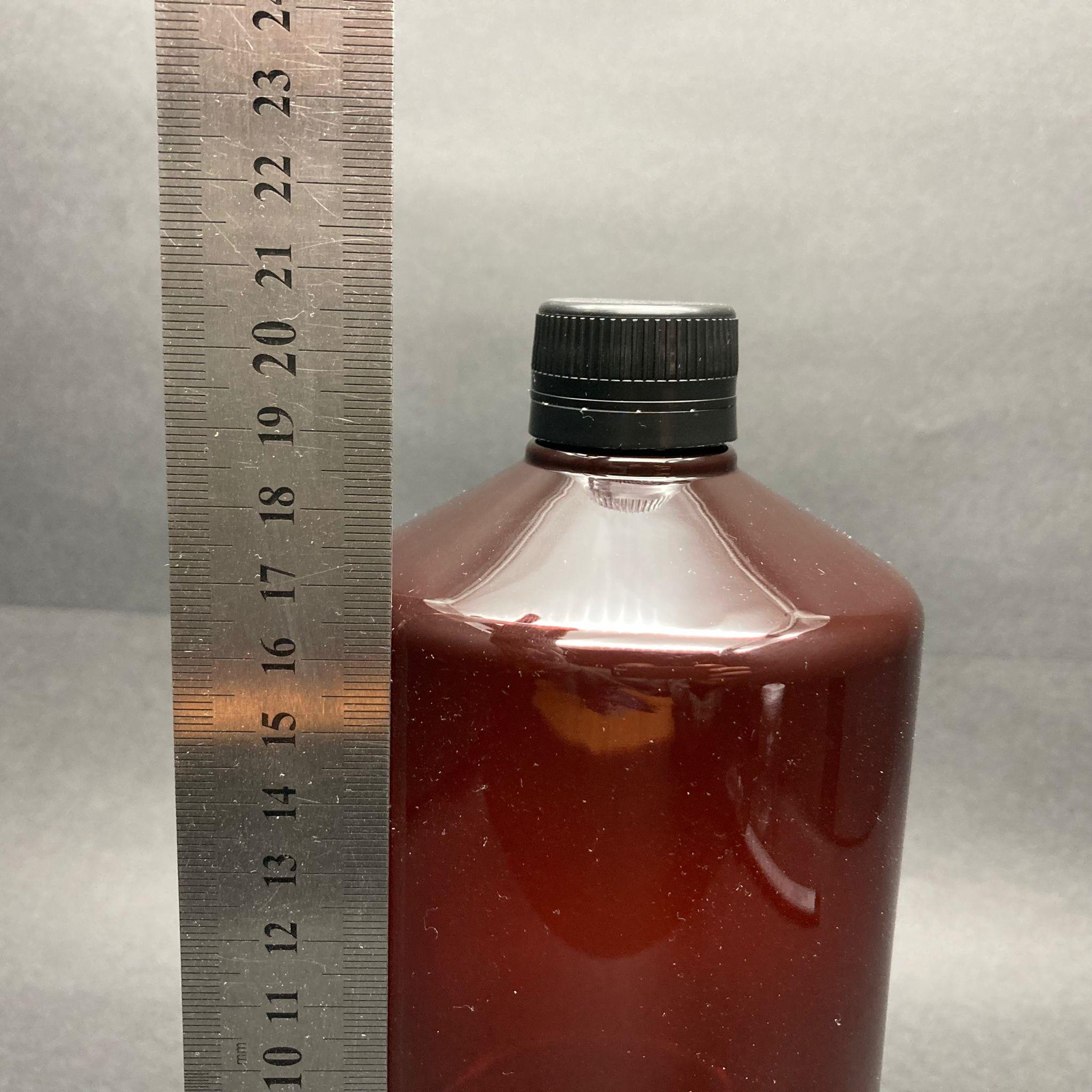 1000 CC AMBER PLASTİK ŞİŞE - SİYAH KİLİTLİ PLASTİK KAPAKLI - 1 LİTRE KAHVERENGİ BOŞ PLASTİK ŞİŞE - 1 LT AMBER PET ŞİŞE - KALIN (45 GR)