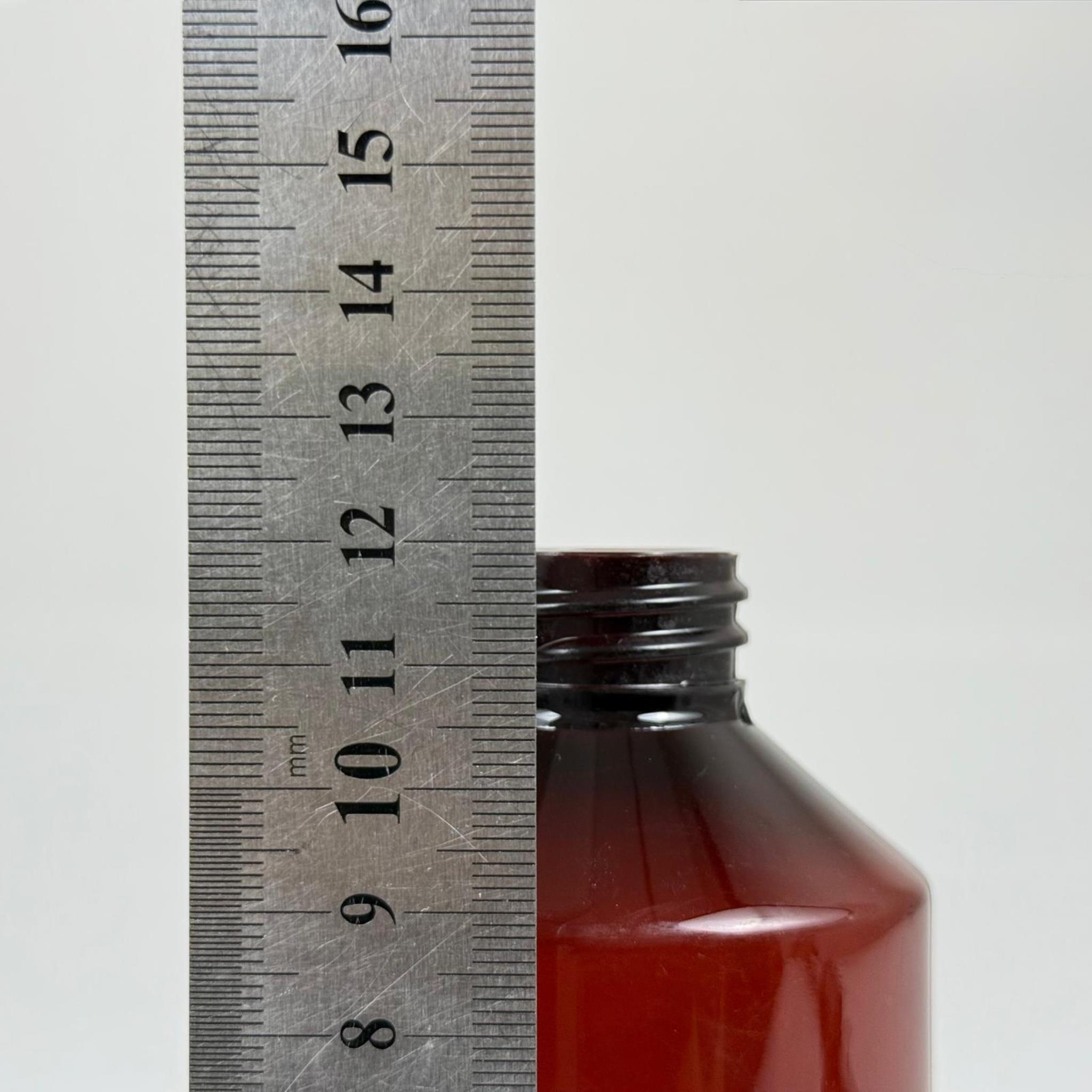 250 CC AMBER SERT PLASTİK ŞİŞE KAPAKSIZ (28 AĞIZ)