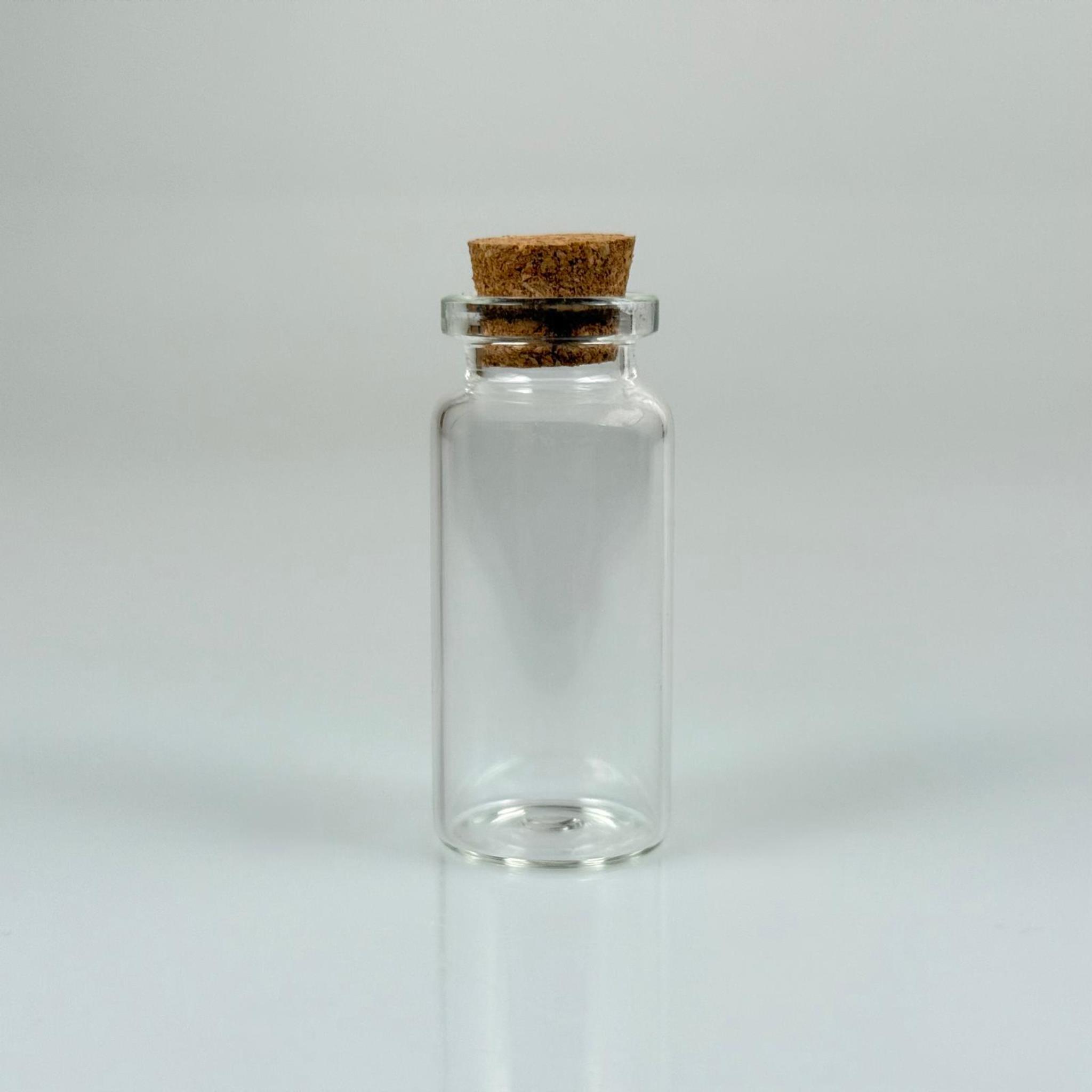 MANTAR TIPALI CAM ŞİŞE - 12 CC - BOROSİLİKAN İNCE CAM ANAHTARLIK , DÜĞÜN , NİŞAN VS İÇİN MANTAR TIPALI ŞİŞELER