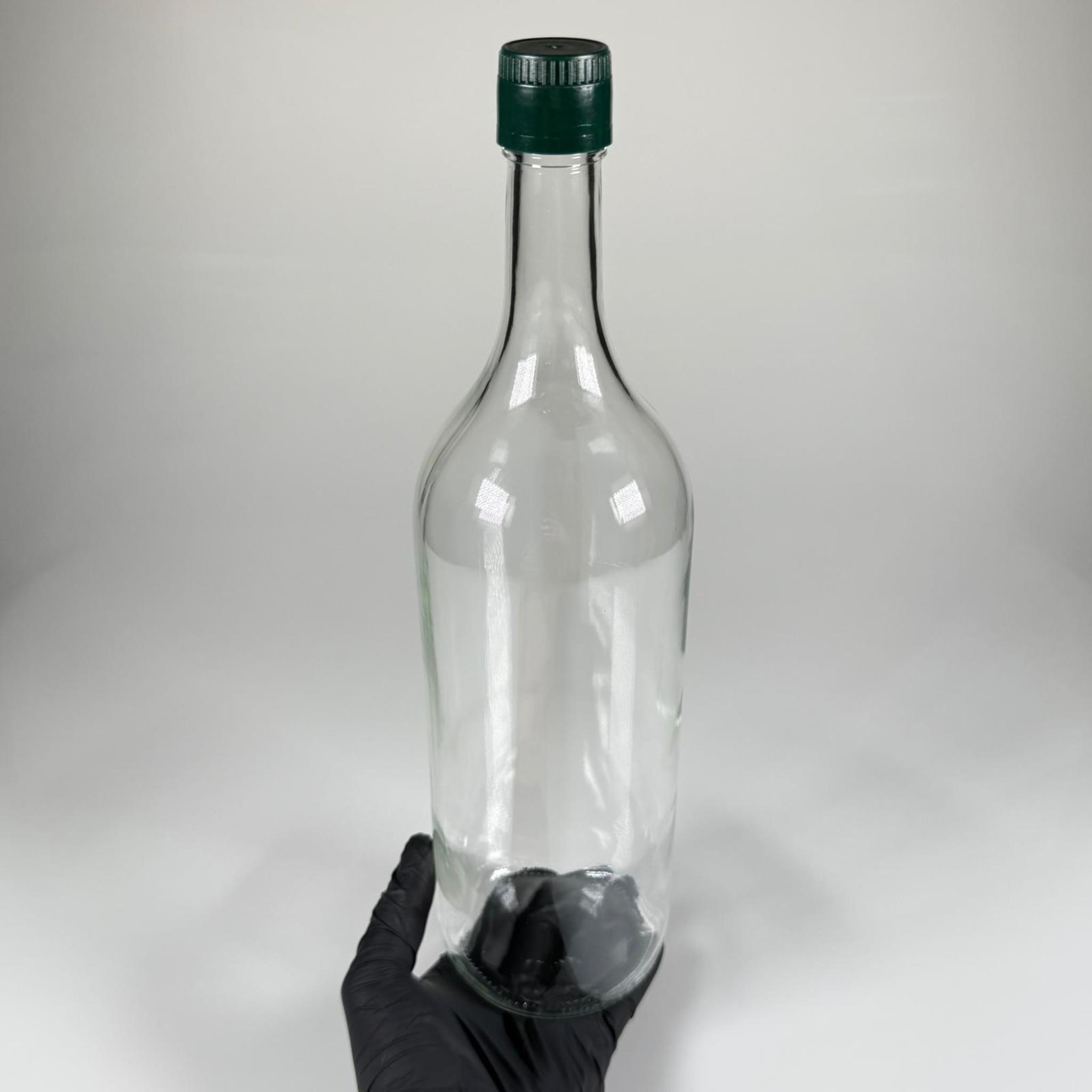 1500 CC CAM ŞİŞE ŞEFFAF - YEŞİL AKITICILI DROP STOP KAPAKLI - 1500 ML CAM ŞİŞE - 1,5 LT CAM ŞİŞE