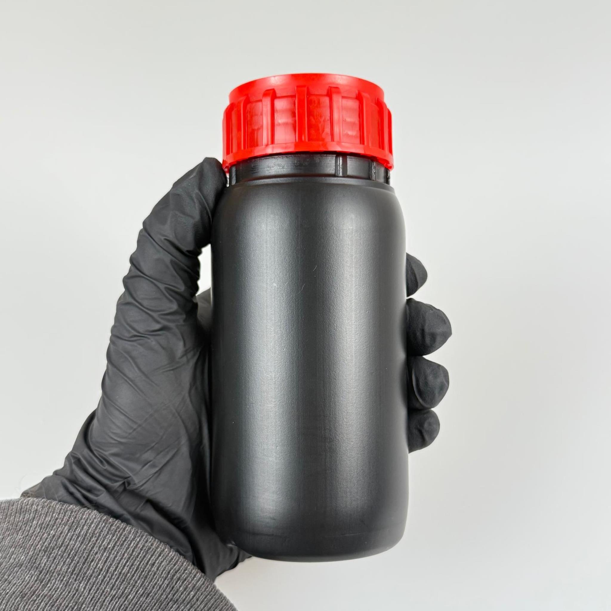 0,25 LT ZİRAİ İLAÇ BİDONU SİYAH + KIRMIZI ALÜMİNYUM FOLYOLU İNDİKSİYON CONTA SK50 KAPAK - 250 CC PE POLİETİLEN TARIM BİDON