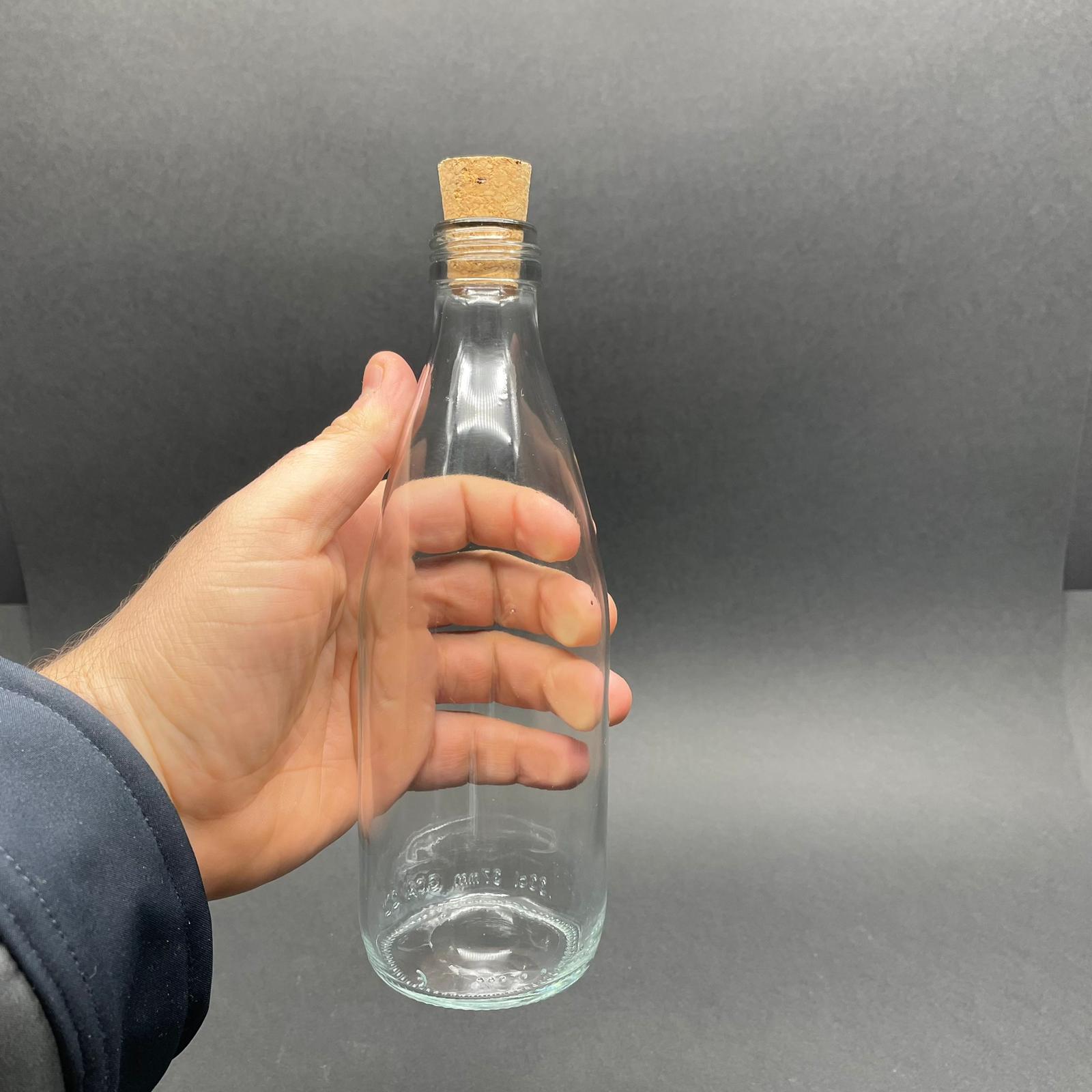 CAM YAĞLIK SİRKELİK - 330 ML - MANTAR TIPALI CAM ŞİŞE