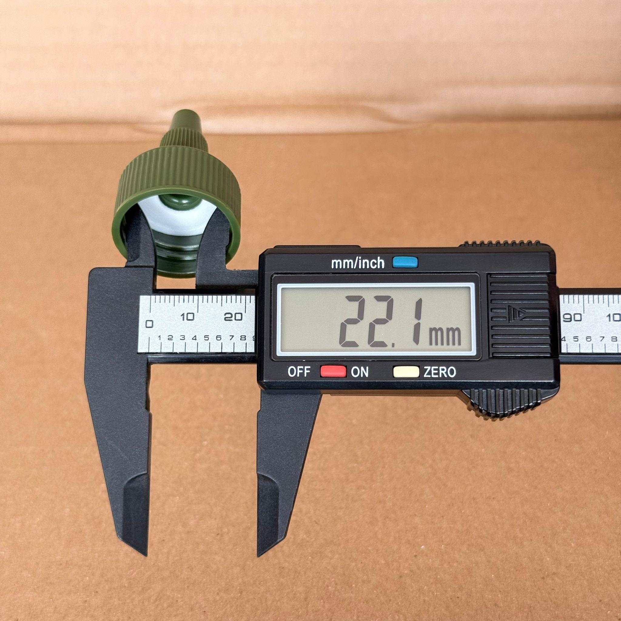 24 MM TWİST ASANSÖR SİVRİ YEŞİL KAPAK - ZEYTİNYAĞ, SOS, MÜREKKEP, ŞAMPUAN, TUTKAL KARTUŞ İÇİN AKITICILI PLASTİK KAPAK