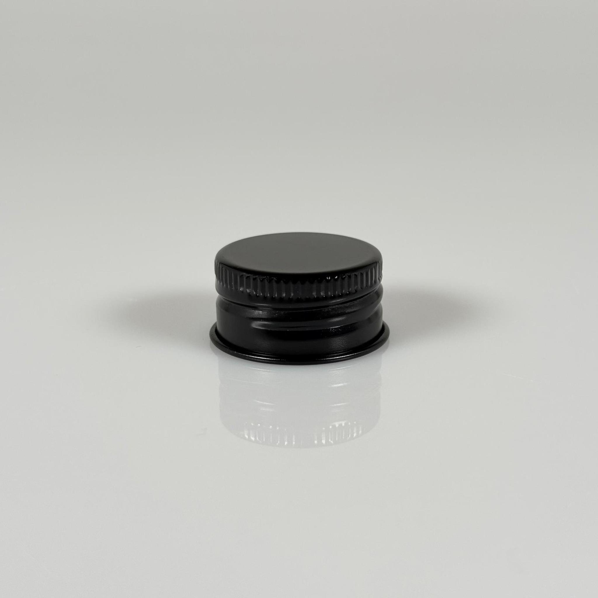 28 MM VİDALI SİYAH ALÜMİNYUM METAL KAPAK SERT (COLD BREW ŞİŞE KAPAĞI - SOĞUK KAHVE ŞİŞESİ KAPAĞI)