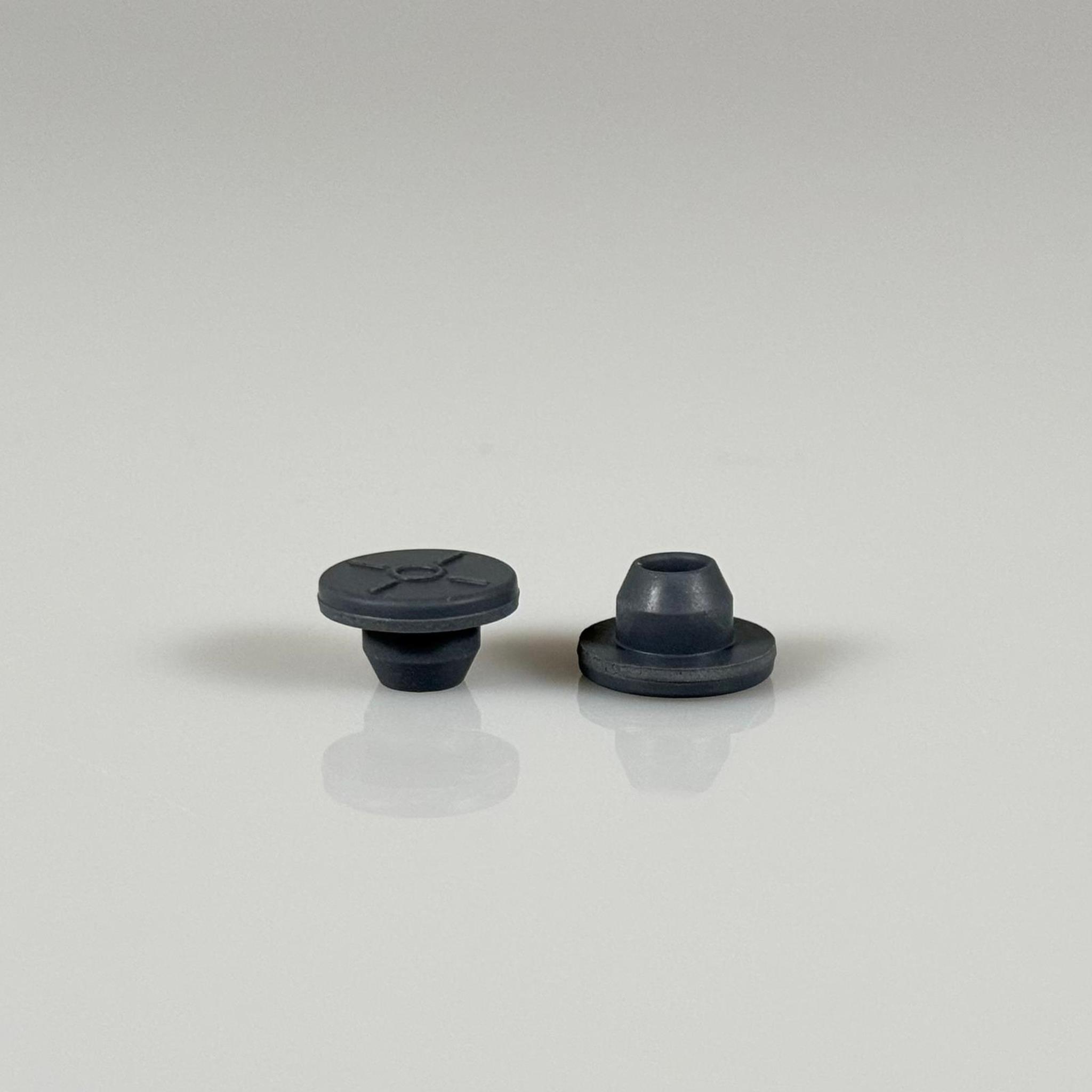 13 MM PENİSİLİN FLAKON KAUÇUK TAPA - BUTIL TAPA - KOYU GRİ (13 AĞIZ FLAKON VİAL ŞİŞELERE UYAR) - ENJEKSİYON TIPA STOPER