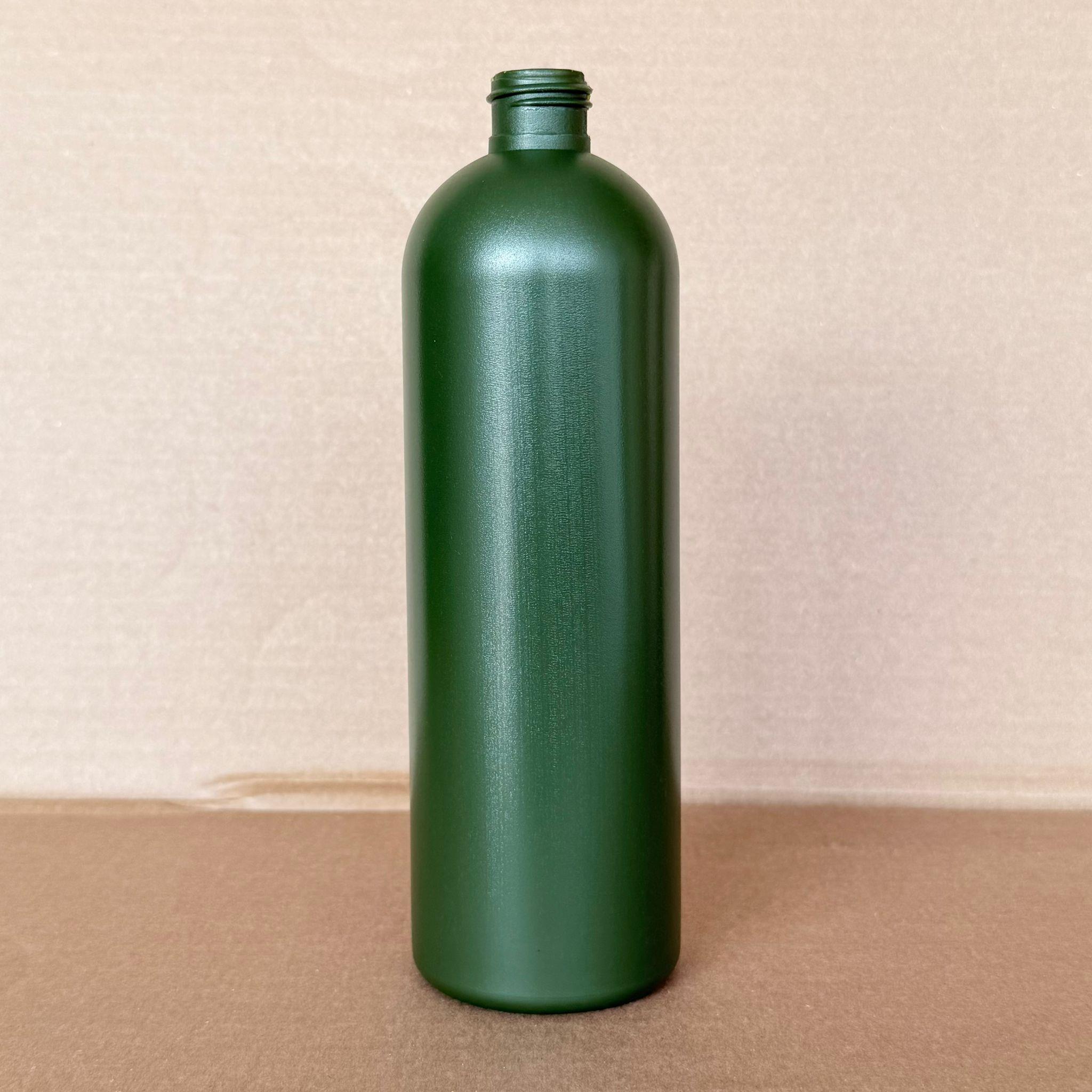 500 CC YEŞİL SİLİNDİR MODEL MAT SIKILABİLİR POLİETİLEN ŞİŞE KAPAKSIZ 47 GRAM (24 AĞIZ)