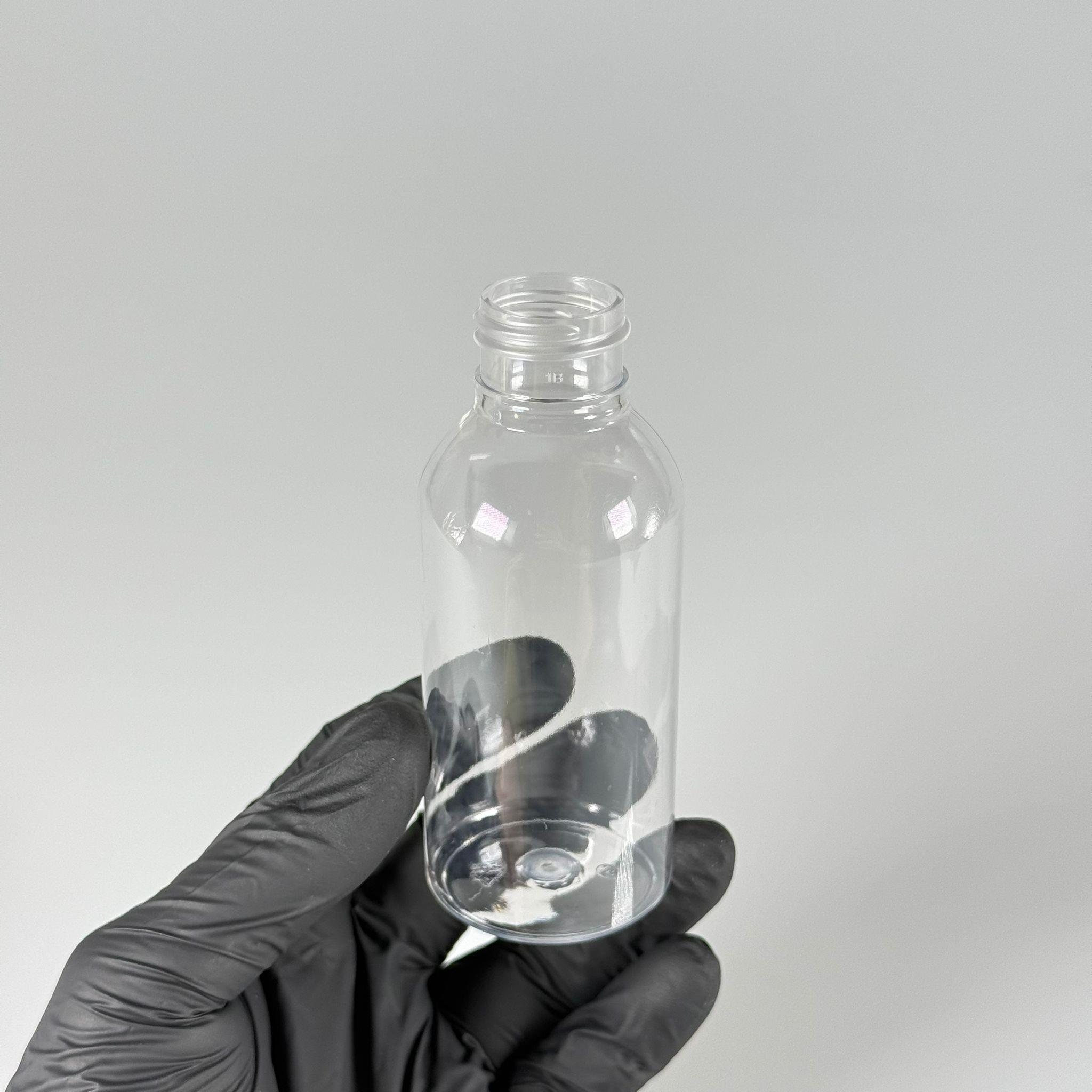 100 CC SİLİNDİR OVAL MODEL ŞEFFAF SERT PET ŞİŞE KAPAKSIZ (24 AĞIZ) - 100 ML KALIN PLASTİK ŞEFFAF ŞİŞE