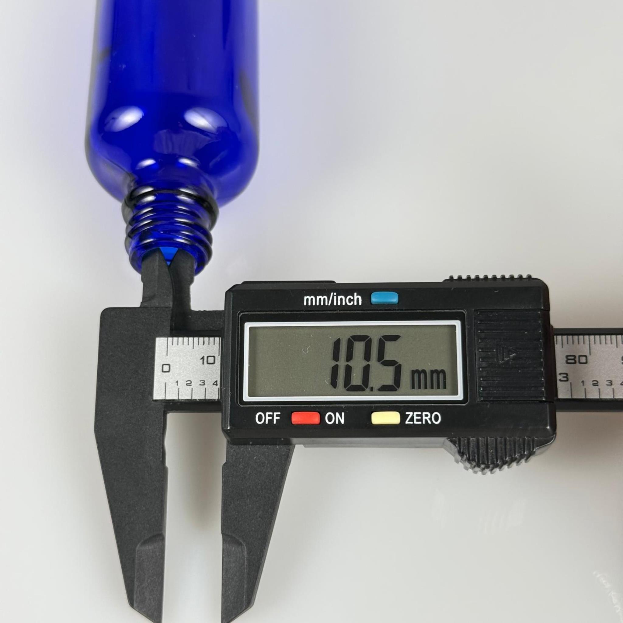 50 CC MAVİ CAM ŞİŞE KAPAKSIZ (18 AĞIZ)