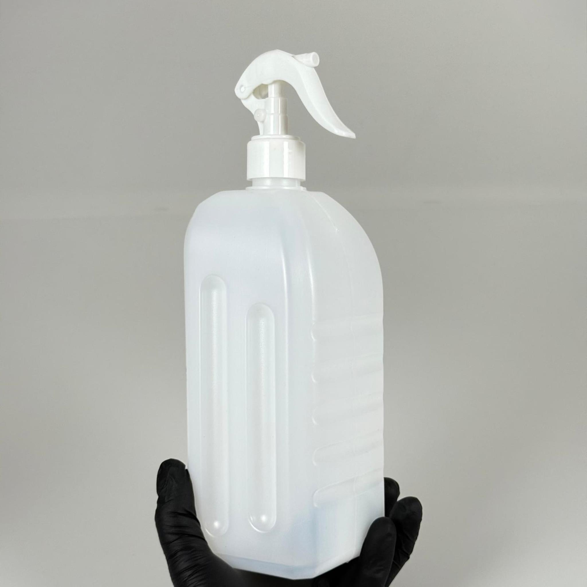 1000 CC BEYAZ POLİETİLEN KALIN ŞİŞE -1 LİTRE BEYAZ PLASTİK ŞİŞE BEYAZ TRİGER SPREYLİ