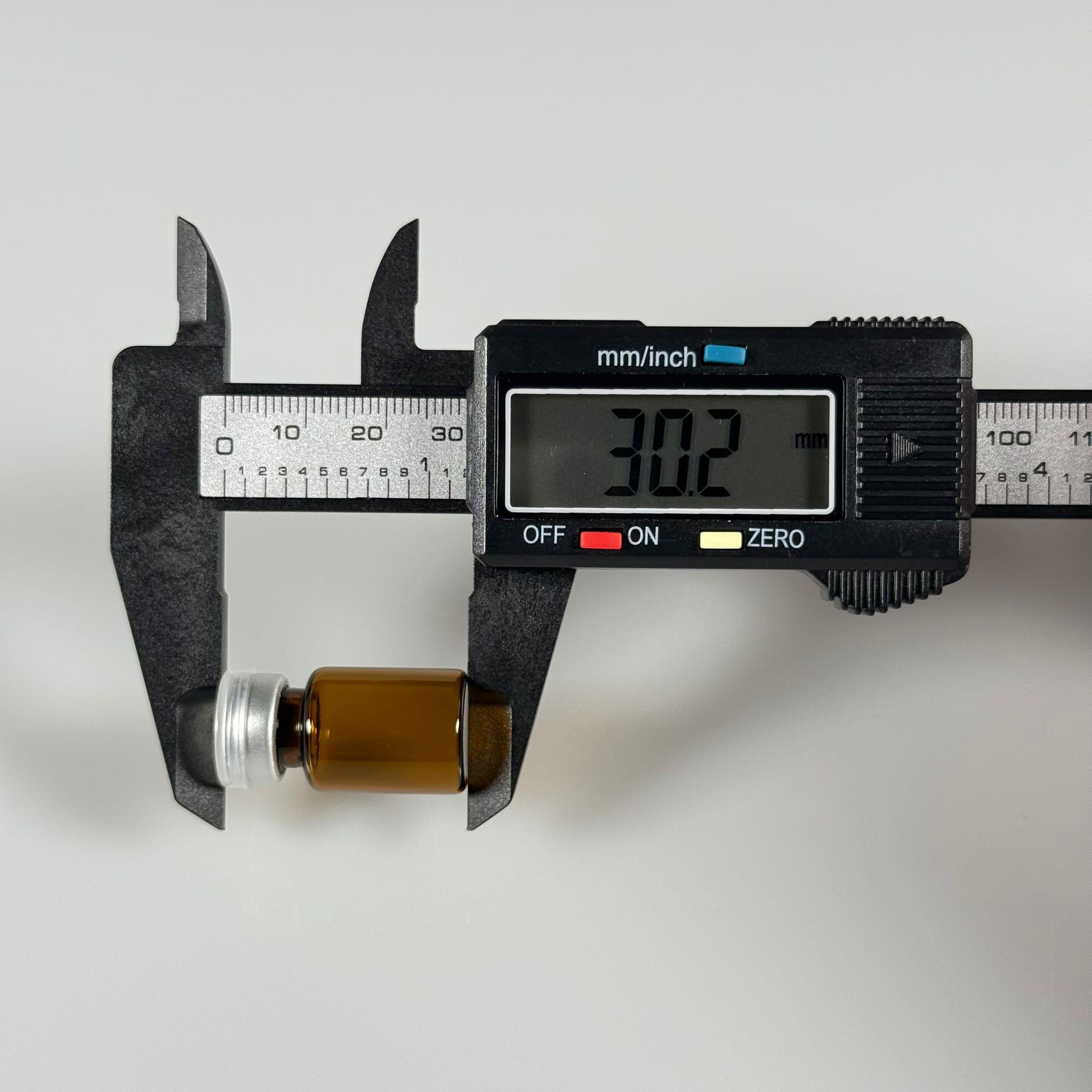 2 ML vial flakon şişe - 13 ağız 2 cc amber cam ilaç şişesi + kauçuk butil enjektör tıpası + gümüş alüminyum kapaklı takım