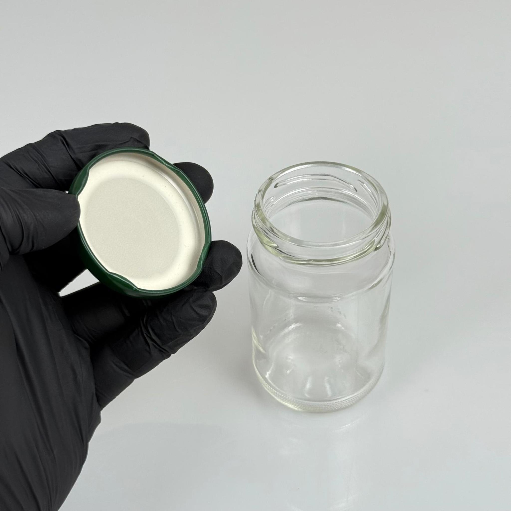 100 CC CAM KAVANOZ - YEŞİL METAL KAPAKLI - 100 ML CAM KAPAKLI KAVANOZLARI