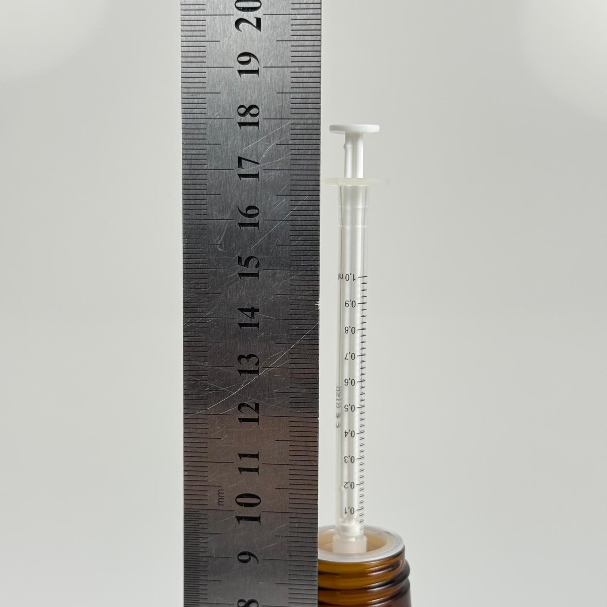 50 ML CAM ECZA ŞİŞESİ + 1 ML DOZAJ PİPETİ + DOZAJ TIPASI + CONTALI PLASTİK KAPAK TAKIM