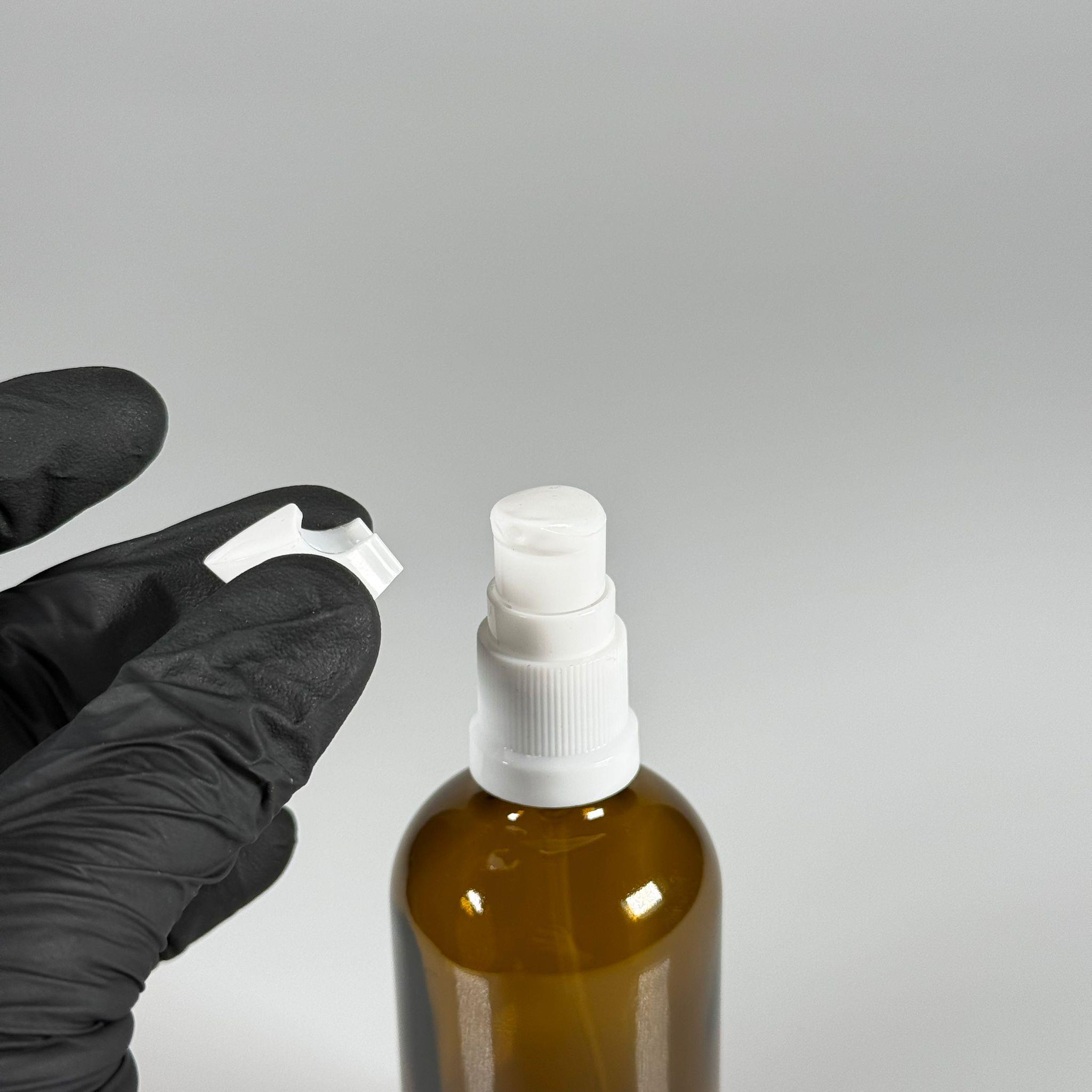 100 CC AMBER CAM ŞİŞE - SIZDIRMAZ ETEKLİ BEYAZ LOSYON POMPALI TAKIM - 100 ML LOSYON ŞİŞESİ - YAĞ, KREM GİBİ YOĞUN KIVAMLI SIVILAR İÇİN CAM AMBALAJ