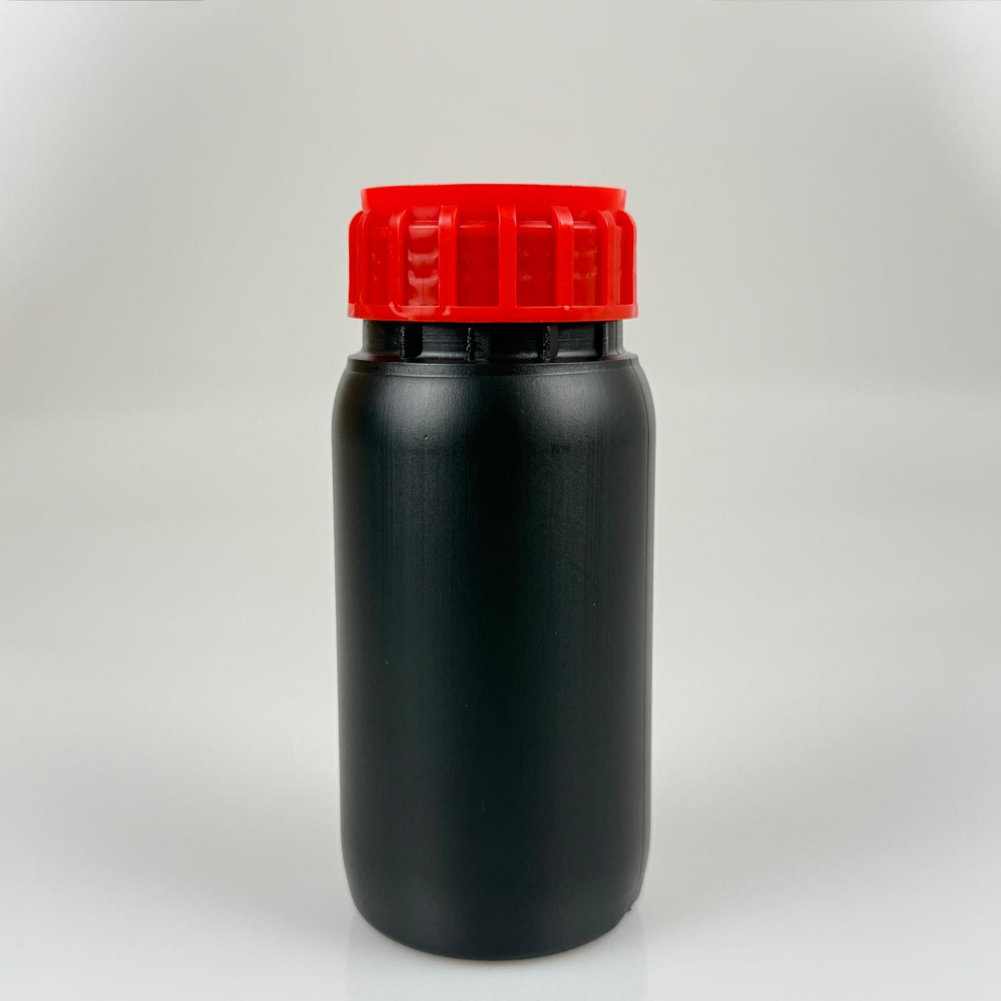 0,25 LT ZİRAİ İLAÇ BİDONU SİYAH + KIRMIZI ALÜMİNYUM FOLYOLU İNDİKSİYON CONTA SK50 KAPAK - 250 CC PE POLİETİLEN TARIM BİDON