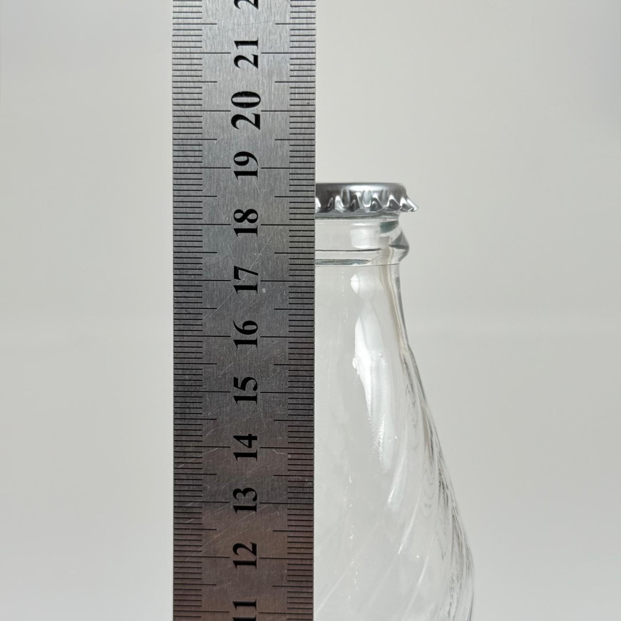 250 CC ŞEFFAF CAM GAZOZ ŞİŞESİ - GÜMÜŞ KAPAKLI - 250 ML SODA ŞİŞESİ - ŞİŞE VE KAPAK AYRI GELİR