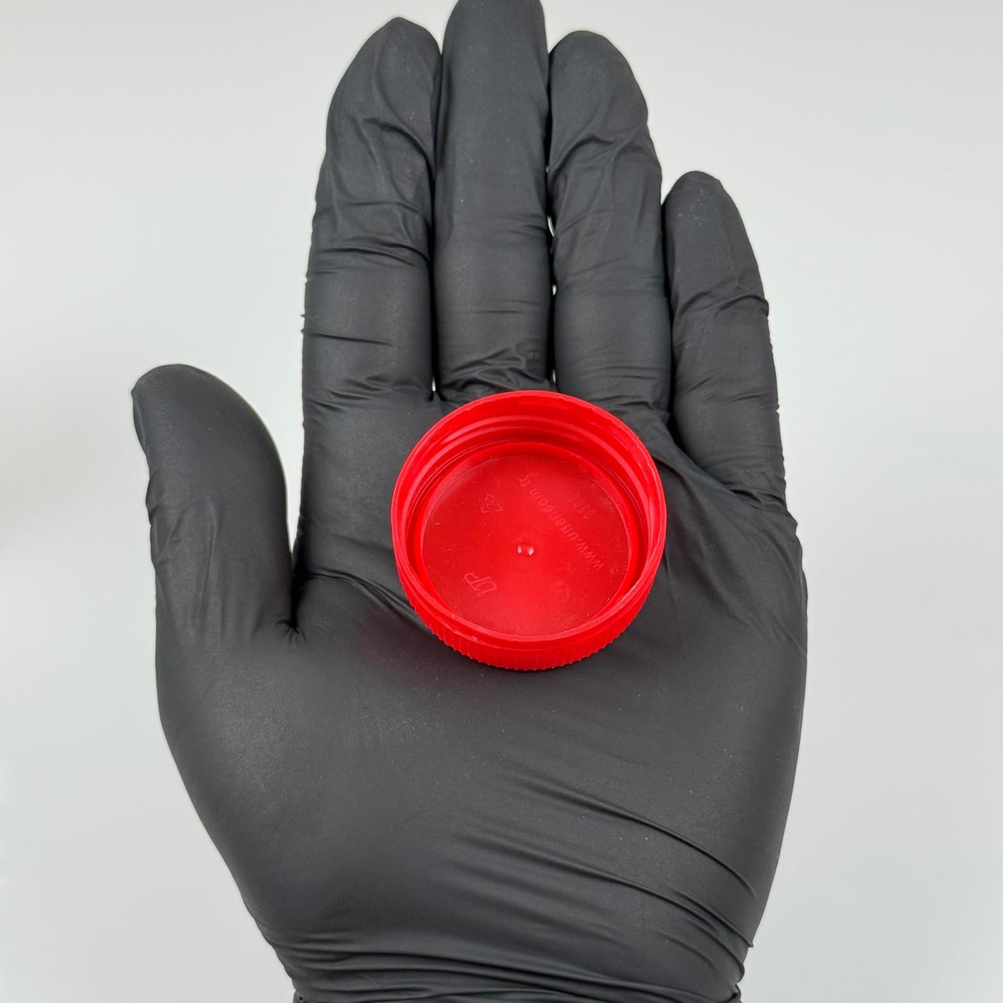 38 MM VİDALI KİLİTLİ PLASTİK KAPAK KIRMIZI - SU PETİ KAPAĞI - KİLİTLİ