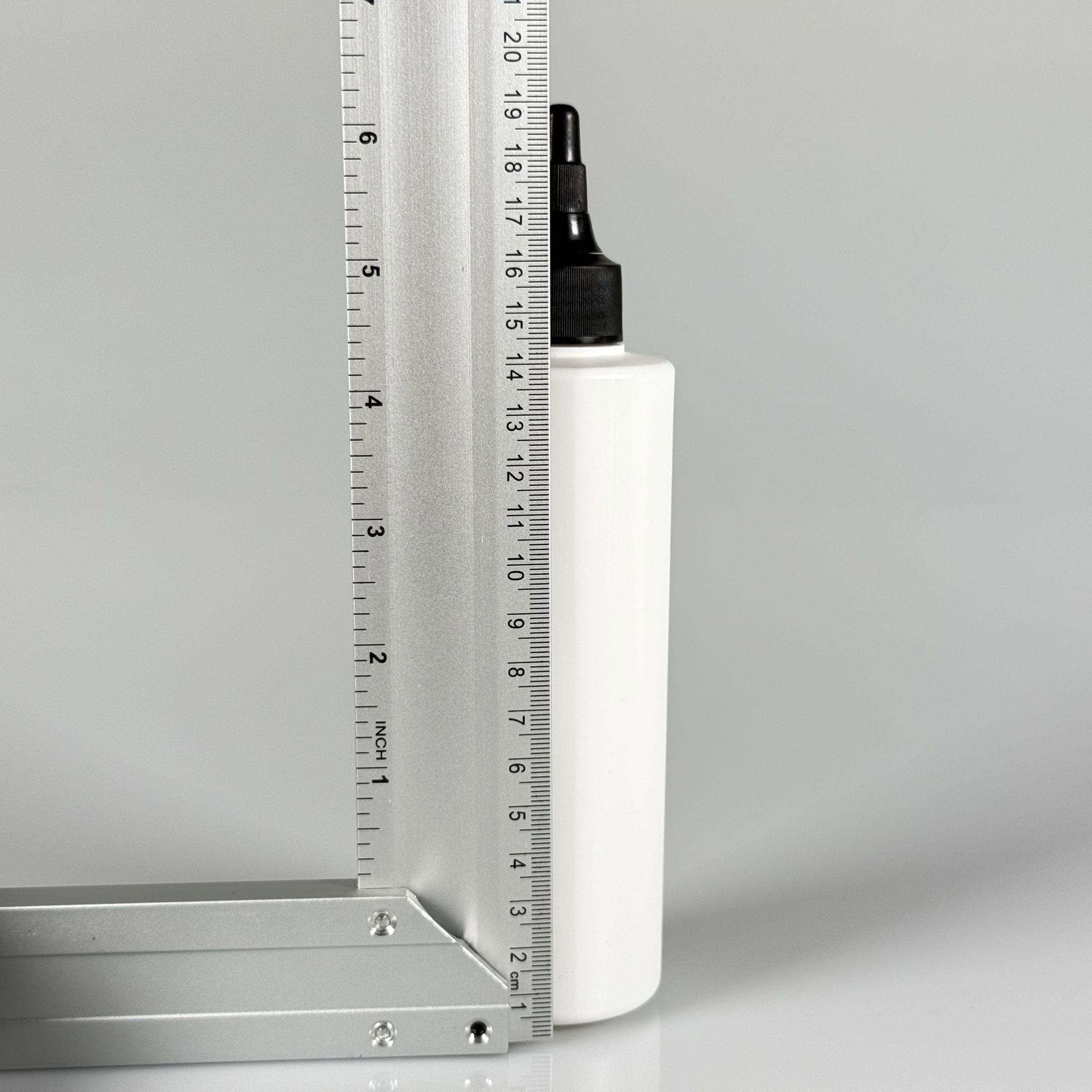 200 CC (SİLME 250 CC) BEYAZ SİLİNDİR MODEL MAT SERT POLİETİLEN ŞİŞE - SİYAH AKITICI SİVRİ ASANSÖR KAPAKLI - 200 ML BEYAZ PLASTİK ŞİŞE