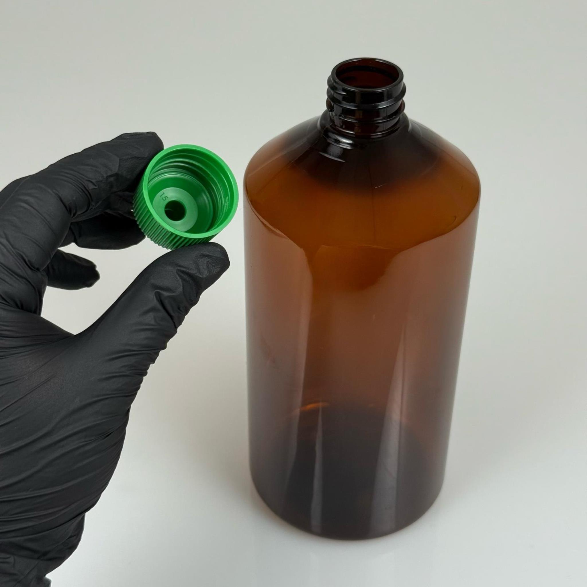 ZEYTİNYAĞI, SOS, ACI SOS, SİRKE, SRIRACHA VB BOŞ ŞİŞELERİ - YEŞİL SİVRİ TWİST AKITICI KAPAK + 950 ML AMBER KAHVERENGİ PET PLASTİK ŞİŞE TAKIM