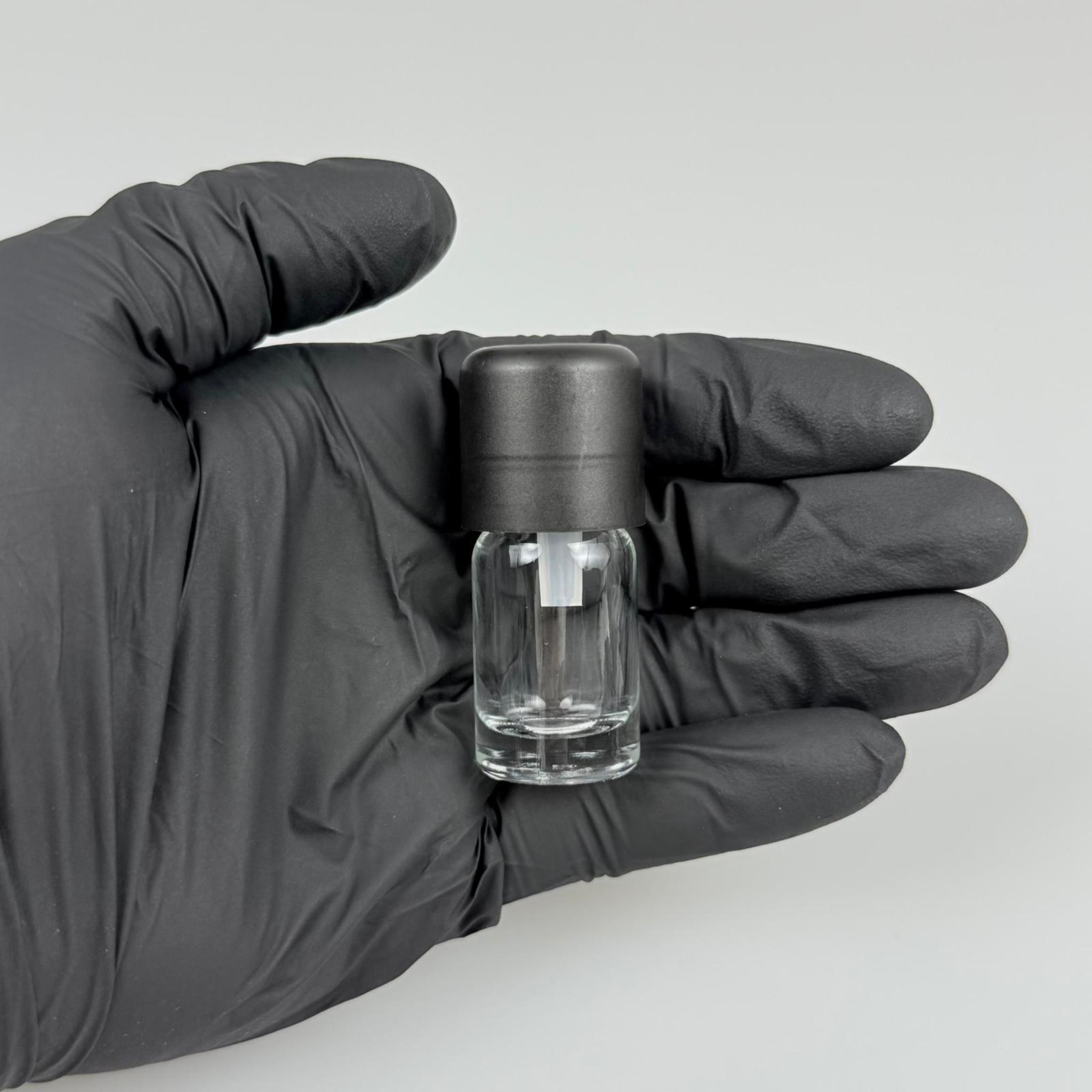 5 CC ŞEFFAF CAM ŞİŞE + İÇTEN DAMLALIKLI ÇOCUK KİLİTLİ SİYAH KAPAK - SAYDAM 5 ML KİLİT KAPAKLI DAMLATMALI ŞİŞE