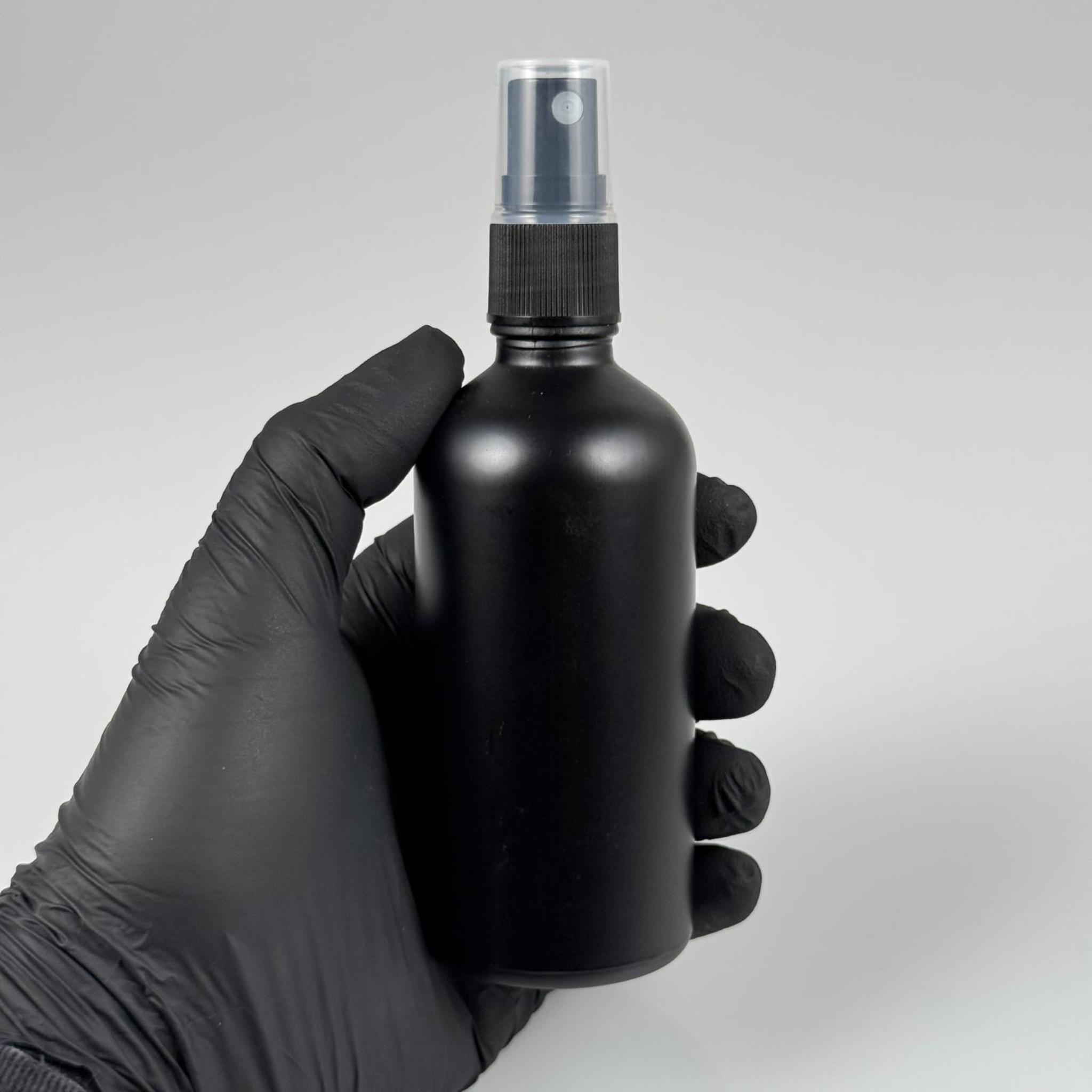 100 CC MAT SİYAH CAM ŞİŞE - SİYAH SPREYLİ - 100 ML SİYAH SPREYLİ CAM ŞİŞE