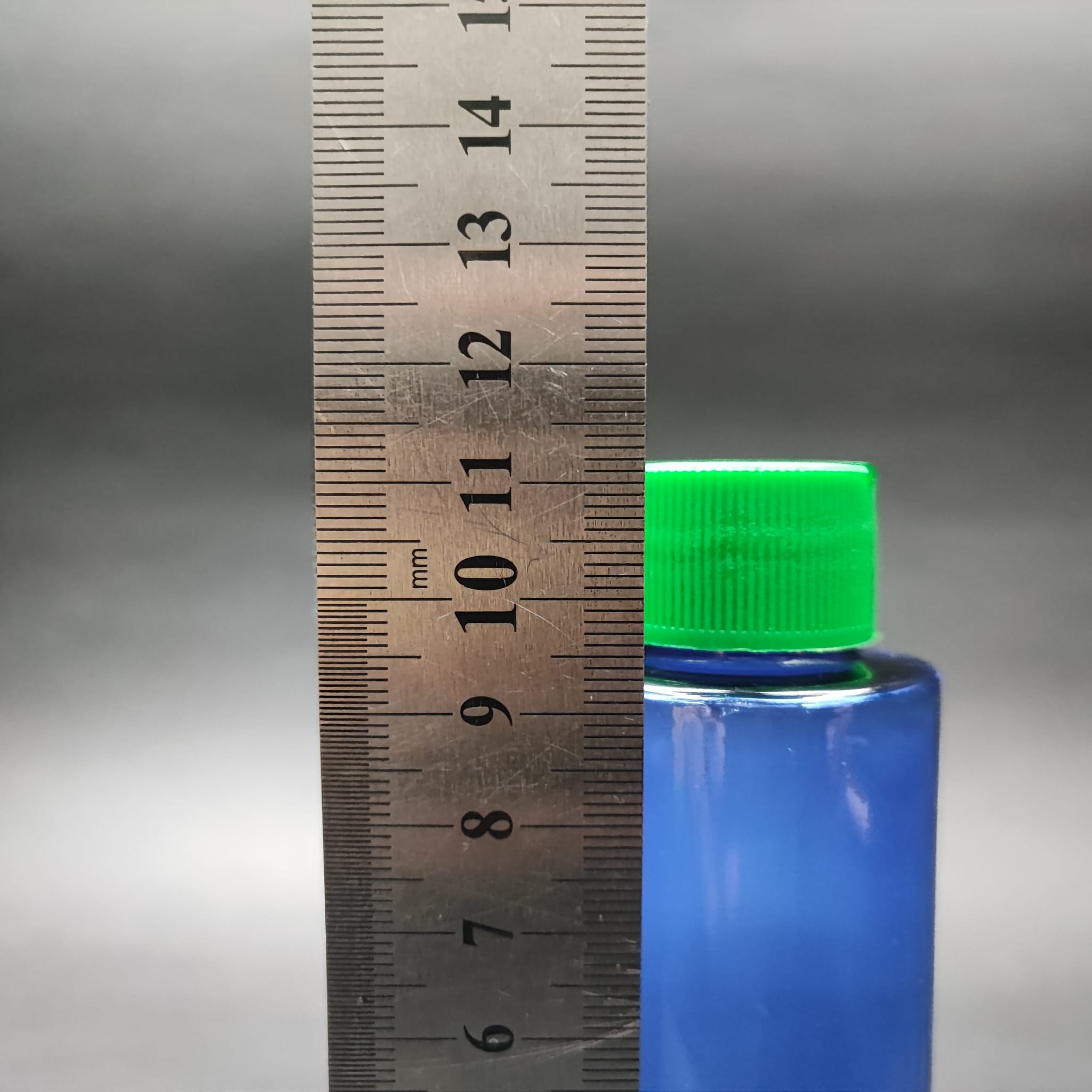 100 CC MAVİ SERT PET ŞİŞE - CONTALI YEŞİL KAPAKLI - 100 ML KAPAKLI PLASTİK ŞİŞE