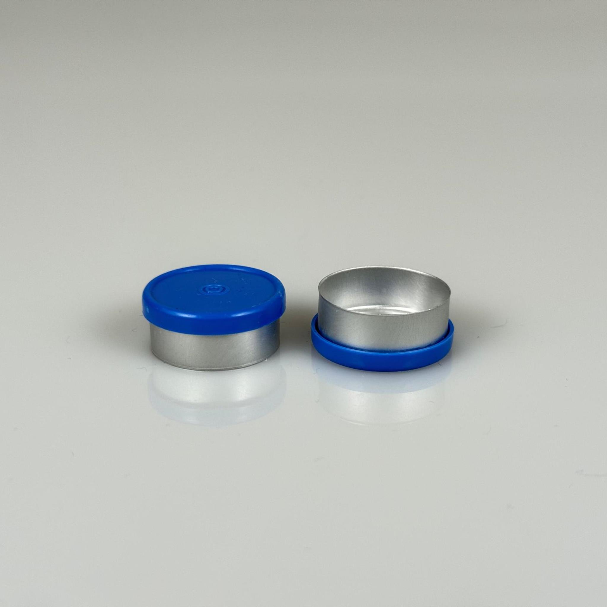 PENİSİLİN ALÜMİNYUM FLAKON KAPAK MAVİ -  20 MM DÜZ RENKLİ FLİP-OFF KAPAK