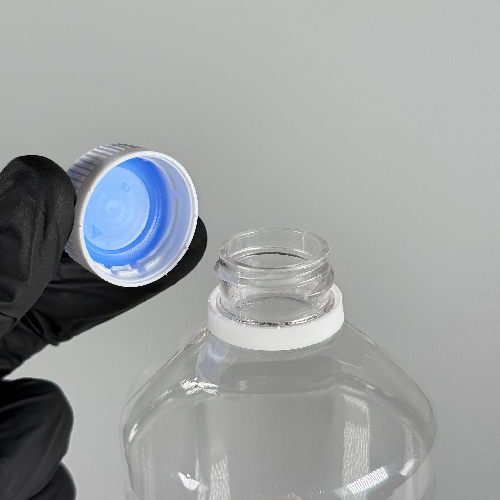 1000 CC DÜZ MODEL PET ŞİŞE (28 AĞIZ) - 1 LİTRE PET ŞİŞE BEYAZ CONTALI KİLİTLİ KAPAKLI