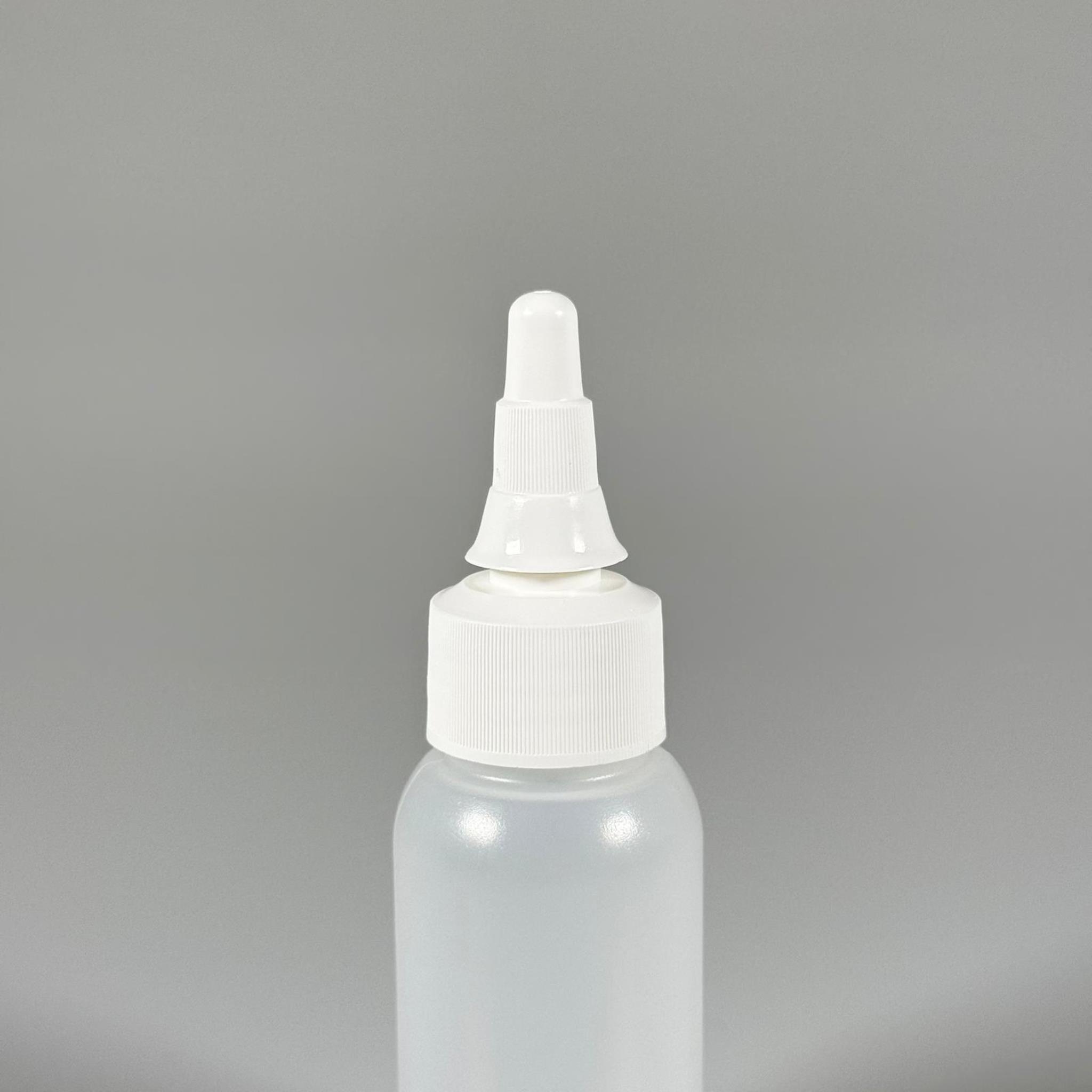 50 ML SIKILABİLİR YUMUŞAK POLİETİLEN PE PLASTİK ŞİŞE - BEYAZ ASANSÖR AKITICI SOS KAPAKLI - 50 cc sos, yağ, kartuş, mürekkep vb için boş şişeler