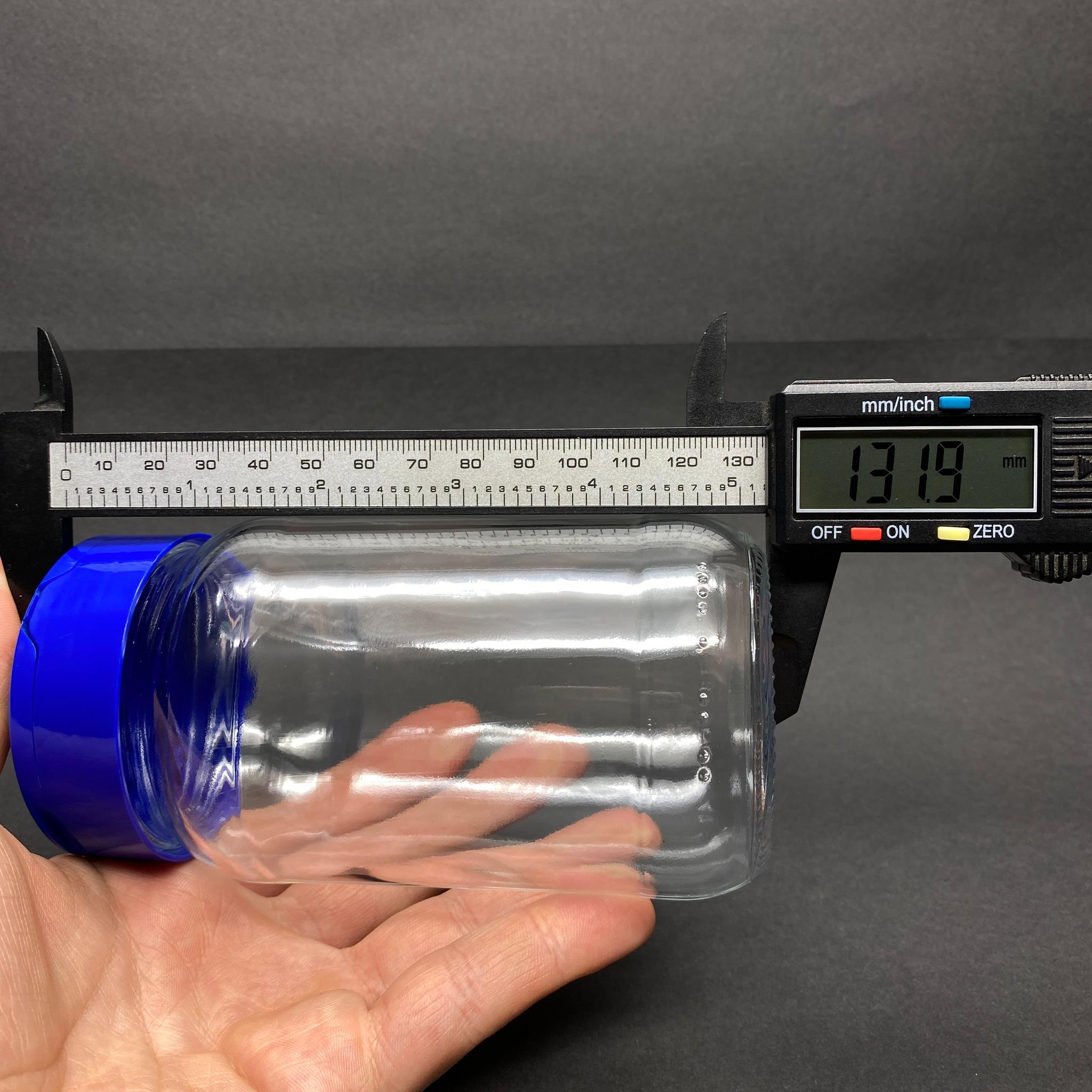 380 CC CAM UCUZ BAHARATLIK KAVANOZ - 380 ML UCUZ BAHARAT KAVANOZU - MAVİ AÇILIR KAPANIR KAPAKLI