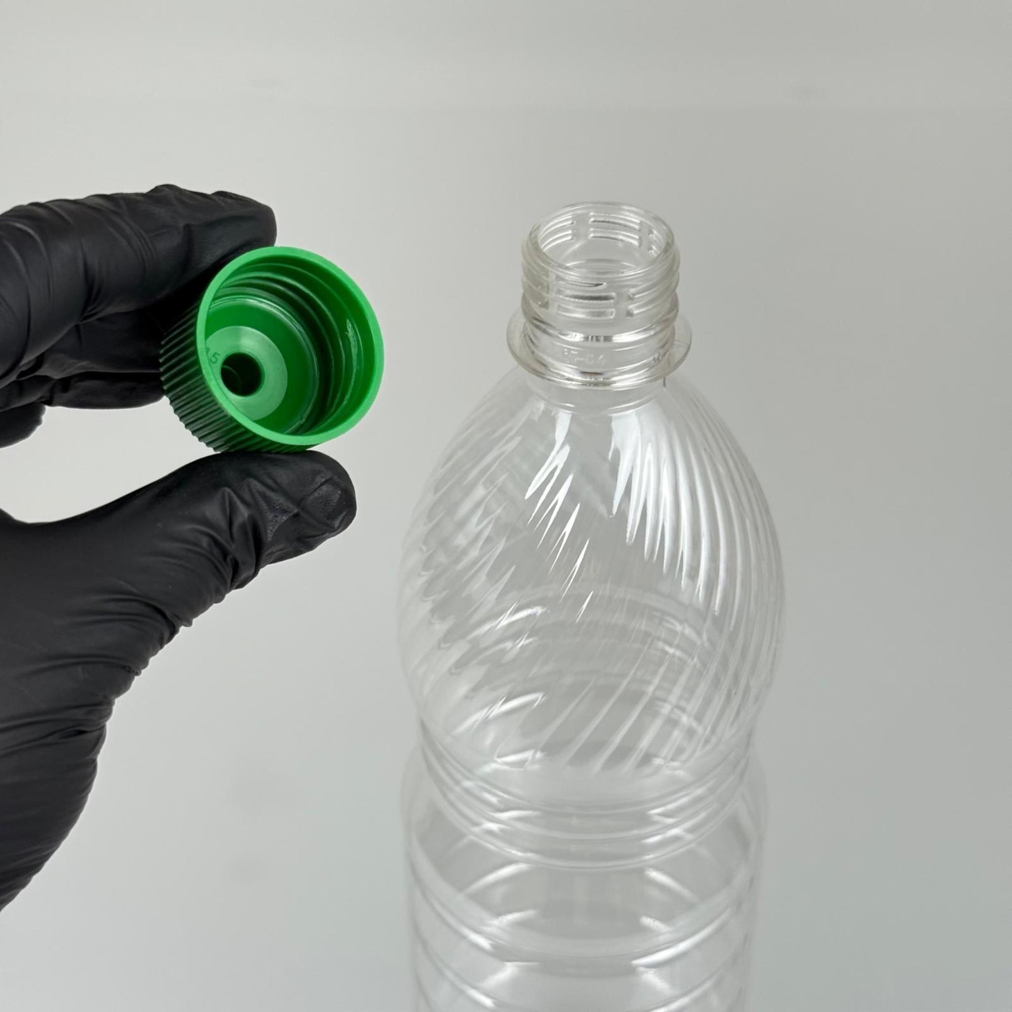 ZEYTİNYAĞI, SOS, ACI SOS, SİRKE, SRIRACHA VB BOŞ ŞİŞELERİ - YEŞİL SİVRİ TWİST AKITICI KAPAK + 1000 ML ŞEFFAF PET PLASTİK ŞİŞE TAKIM