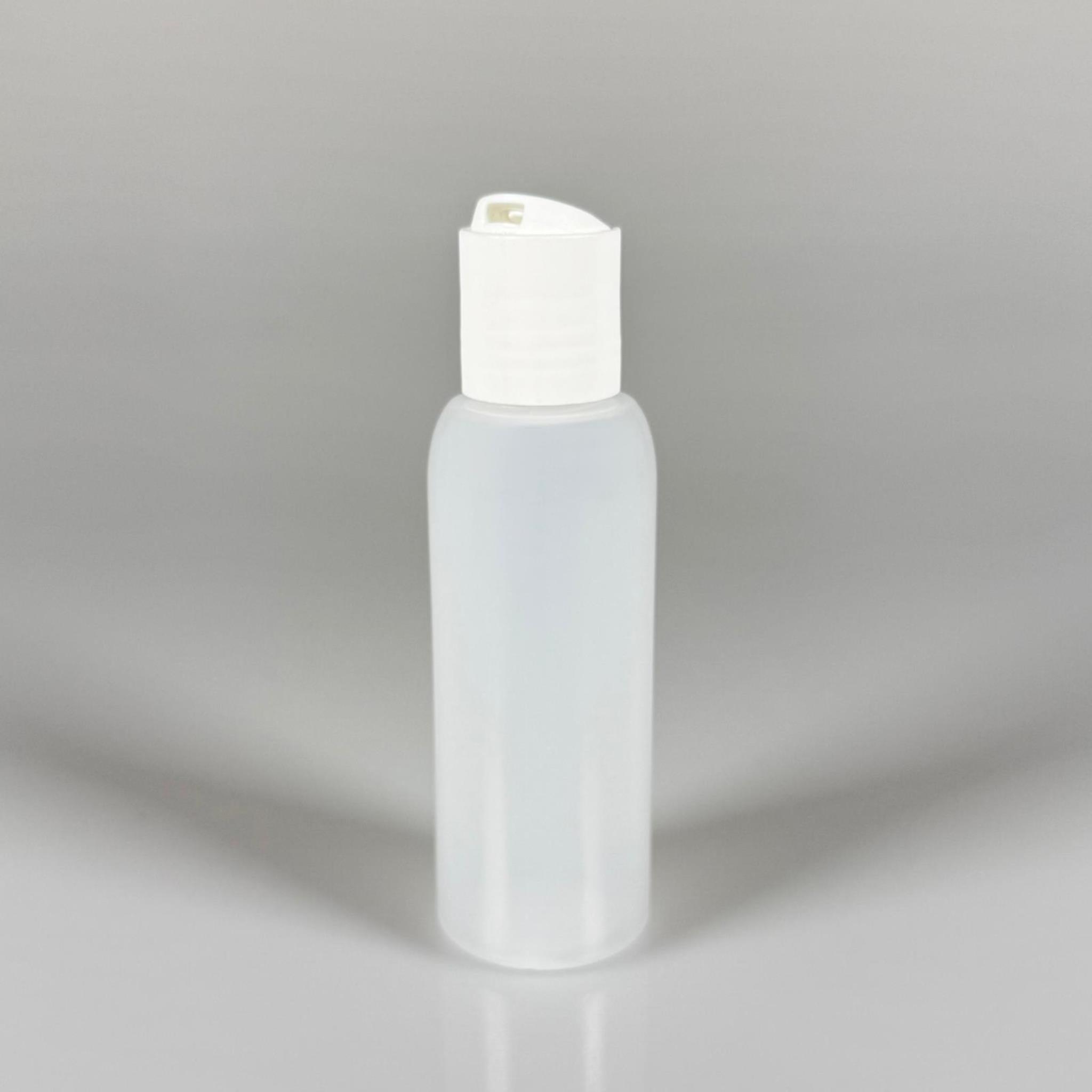 100 ML SIKILABİLİR YUMUŞAK PE PLASTİK ŞİŞE - BEYAZ DİSKTOP ŞAMPUAN KAPAKLI - 100 cc sos, yağ, kartuş, mürekkep vb için boş şişeler