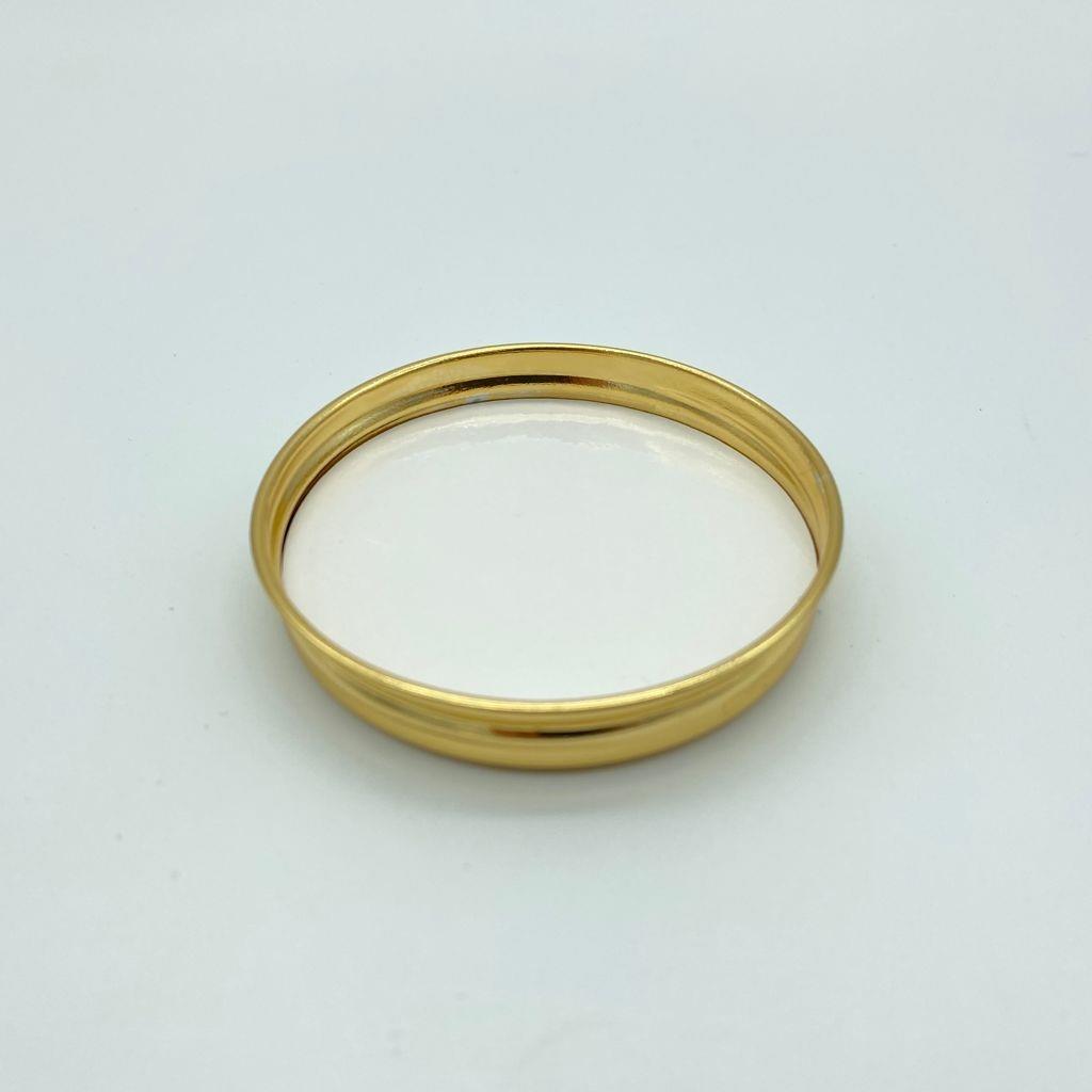 57 MM VİDALI GOLD PARLAK METAL KAPAK (ŞİŞECAM 50 CC CAM KREM KAVANOZU UYUMLU)