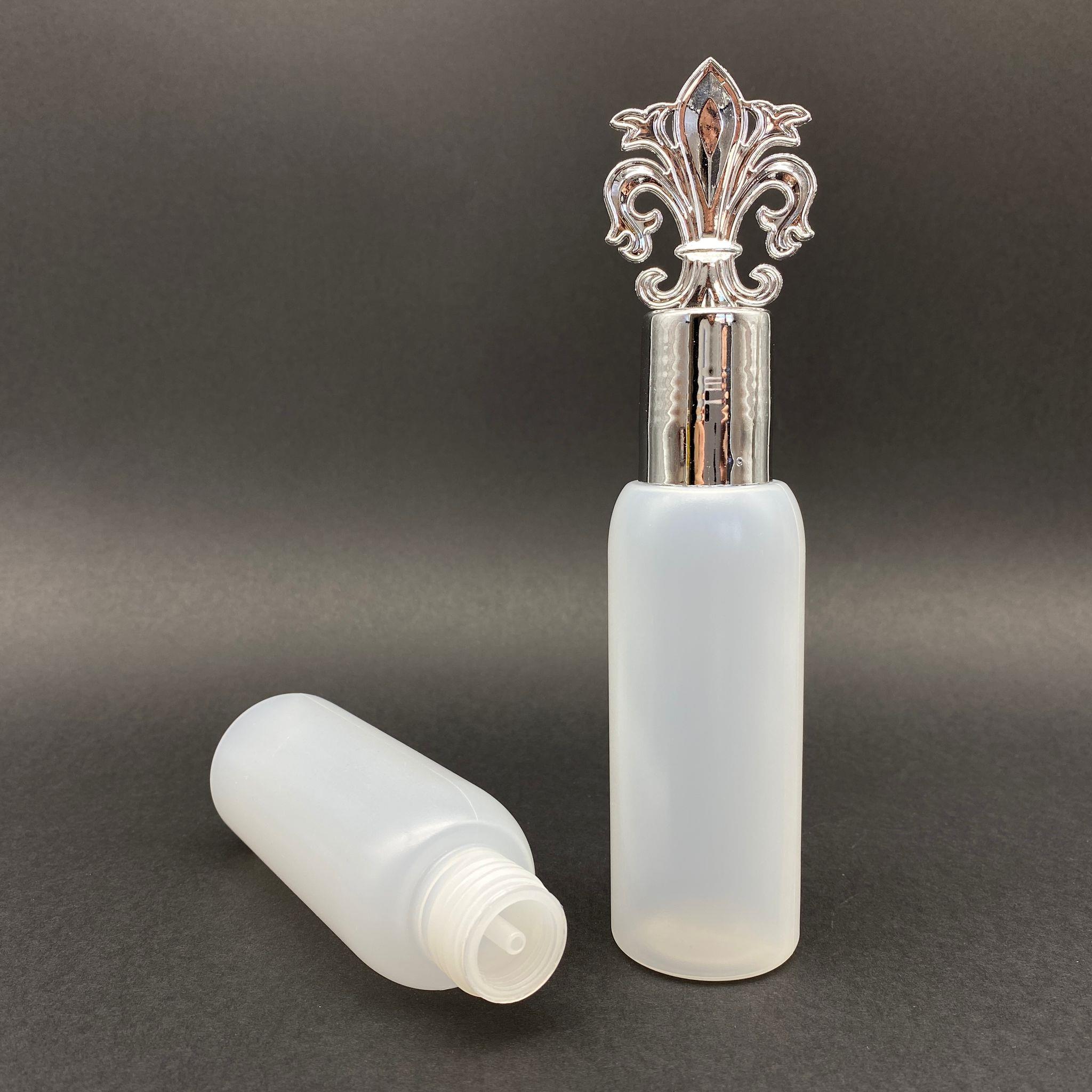 100 CC NATÜREL ŞİŞE - GÜMÜŞ OSMANLI KAPAKLI - KOLONYA TIPALI - 100 ML PLASTİK KOLONYA ŞİŞESİ