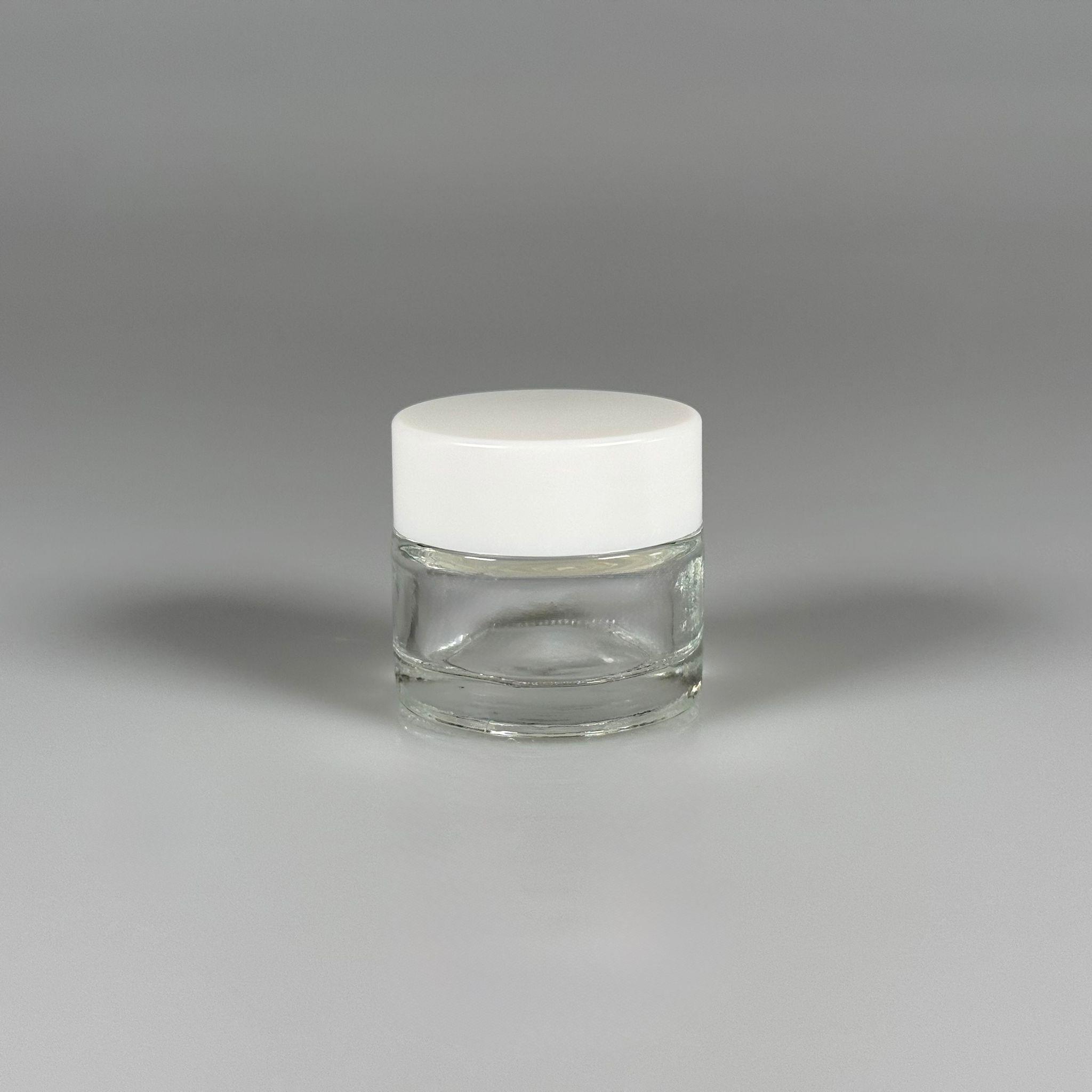 10 CC CAM ŞEFFAF KREM KAVANOZU - BEYAZ KAPAKLI İÇ CONTALI - 10 ML SAYDAM KREM KAVANOZU