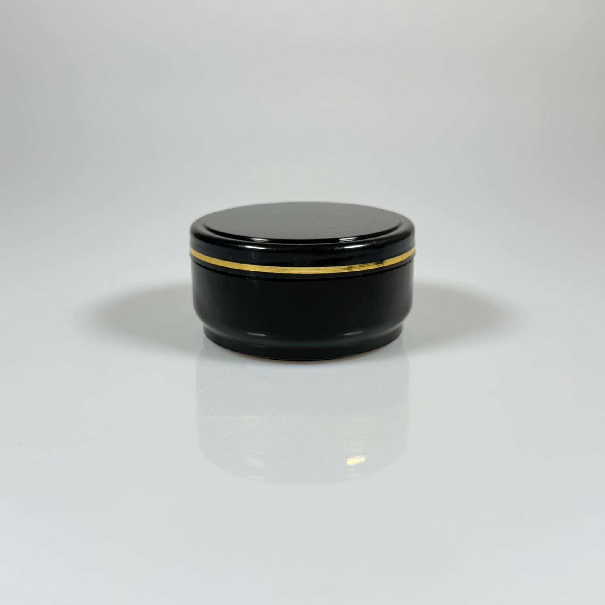 50 CC PİTY ÇİFT CİDARLI KREM KAVANOZU - KAPAKLI - SİYAH - GOLD YALDIZLI KREM KUTUSU - KOZMETİK AMBALAJ